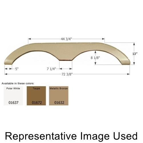 Icon 01672 RV Trailer Tandem Axle Fender Skirt Taupe For Keystone Models NEW