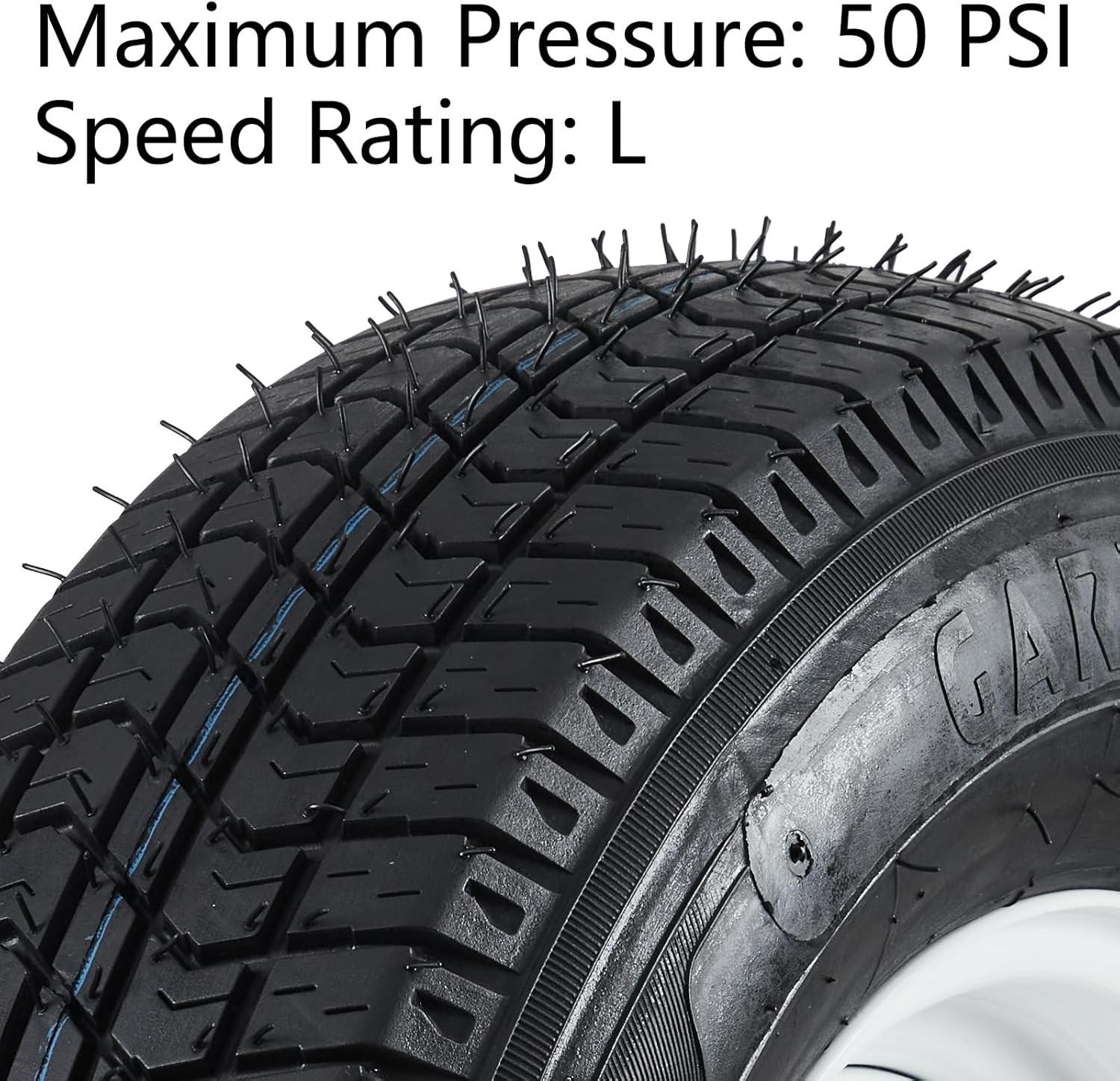 2PCS ST205/75D15 Trailer Tires with Rims 205/75 D 15 LRC 5 Lug on 4.5″, 6PR