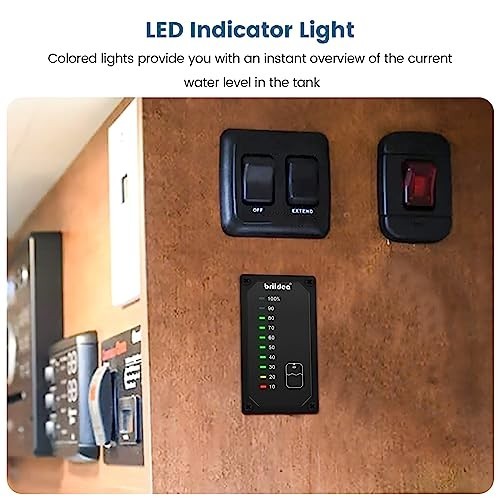 RV Water Tank Level Monitor with LED Indicator – 7-32V DC Sensor for Motorhome &