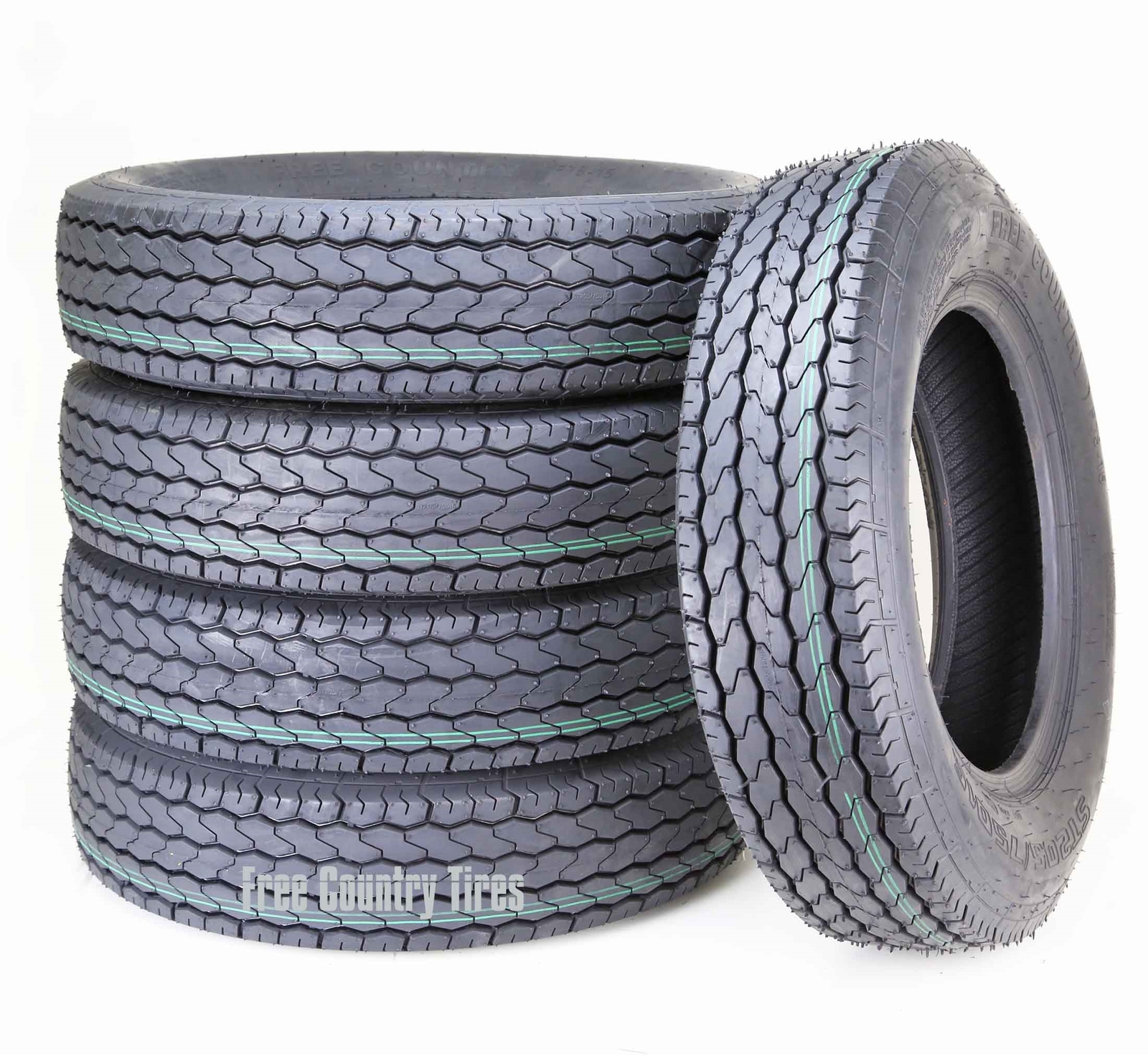 5 New Free Country Trailer Tire ST205/75D15 205 75 15 F78-15 Bias 6PR LRC