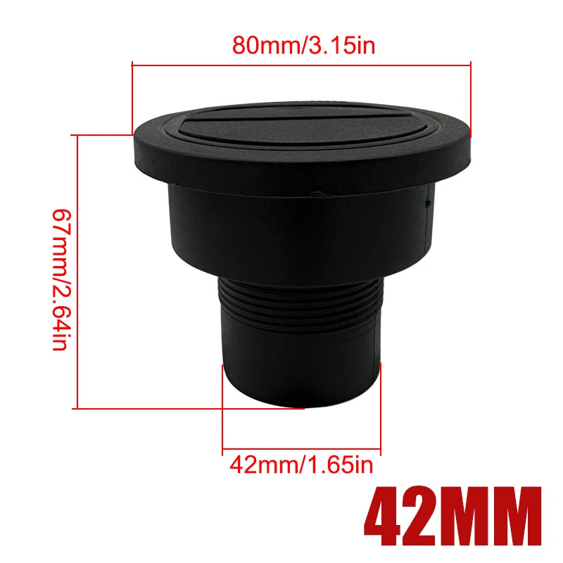 2X 42/60/75mm Diesel Heater Air Vent Duct Pipe Outlet Rotatable Joiner Connector