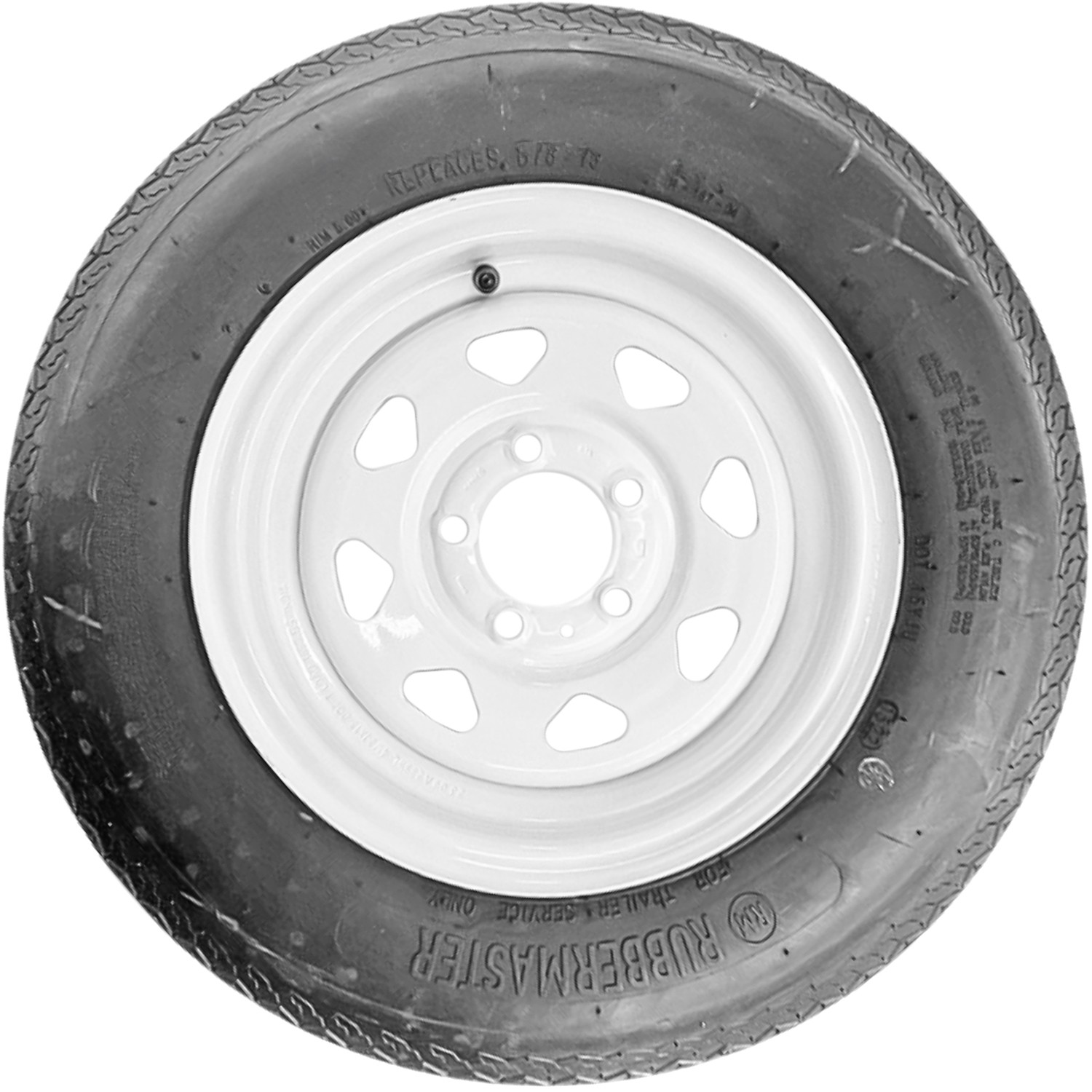 4 Assemblies RubberMaster H187 ST 205/75D14 F78-14 C 6 Ply 5 on 4.5 Eight Spoke