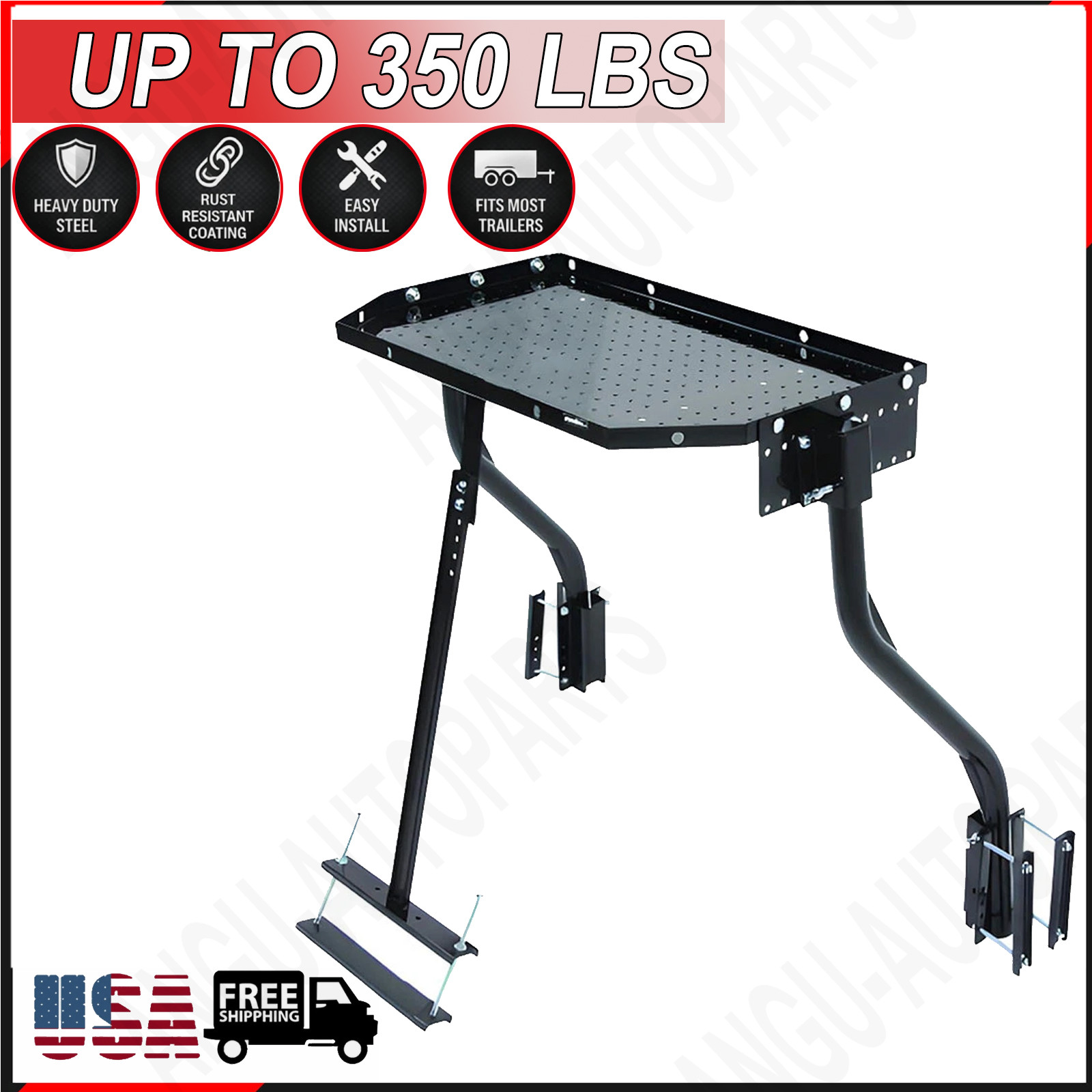 RV Generator Mount Trailer Tray A-Frame Mounted Cargo Carrier Rack Storage CC255