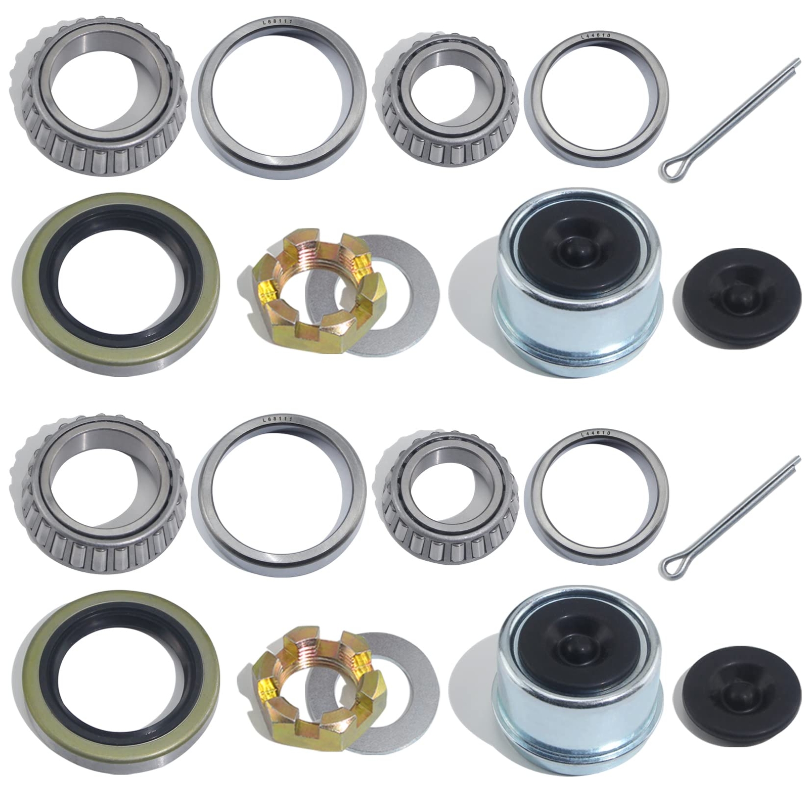 2Sets L68149 L44649 Trailer Axle Hub Bearings Kit with 171255TB Grease Seals …