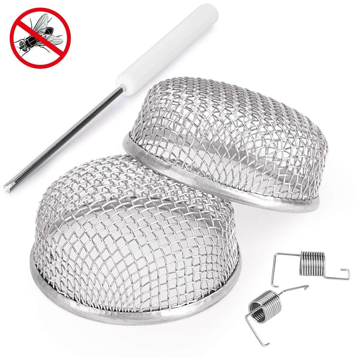 2pcs Replacement RV Furnace Vent Cover 2.8″x1.2″ Mesh For Most Campers Trailers