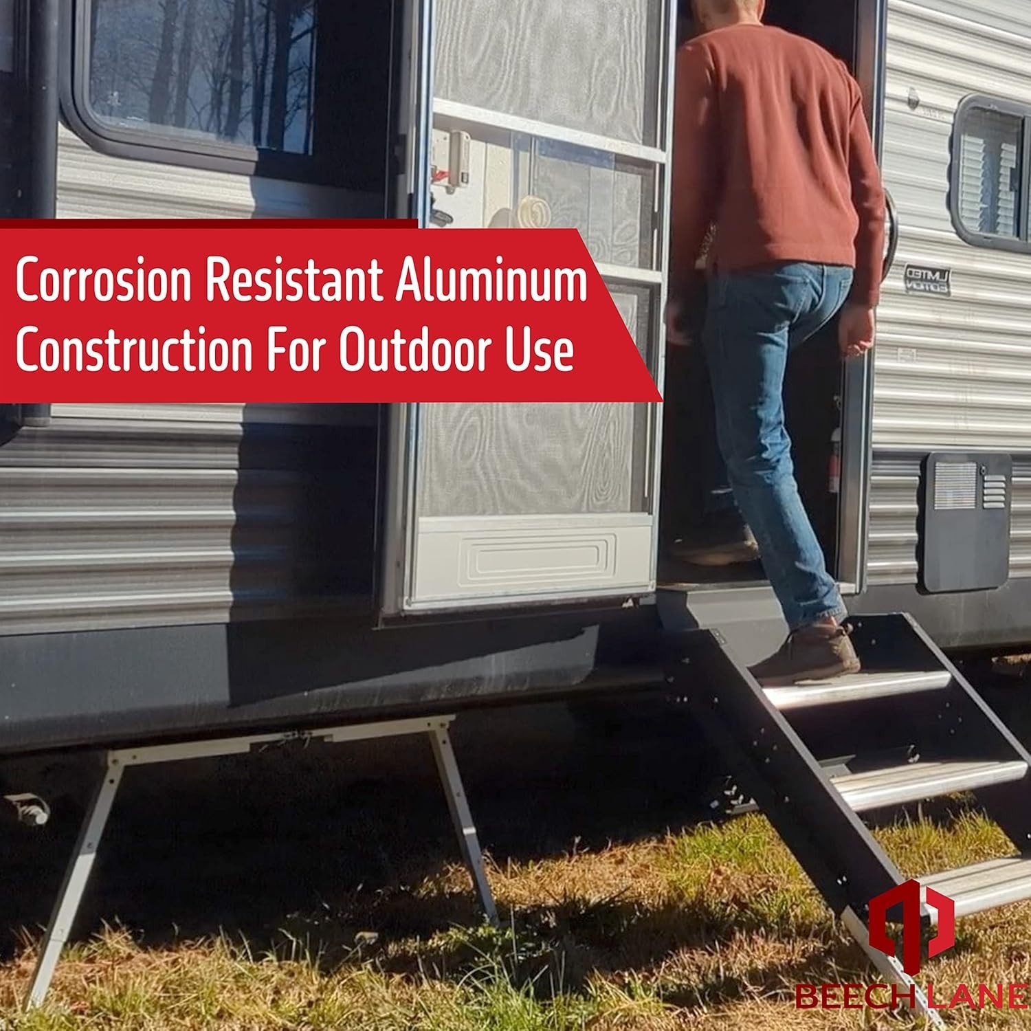 Compact RV Stabilizer – Wide Support Bar & Patented Design for Better Stability
