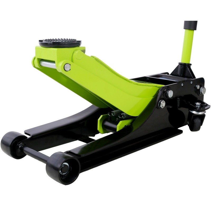 3.5 Ton Low Profile Floor Jack, Steel Racing Floor, Dual Piston Quick Lift Pump