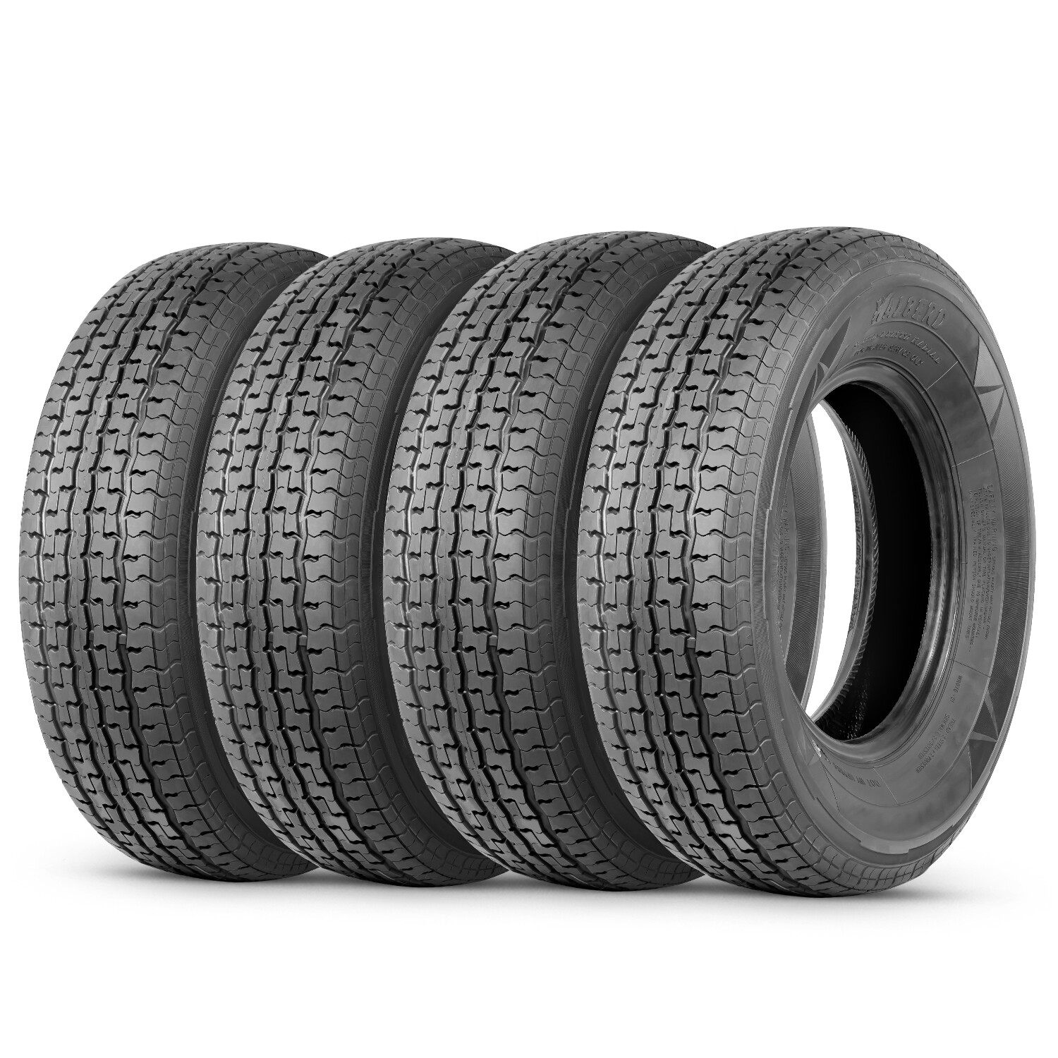 Set 4 175 80 13 Trailer Tires Radial ST175/80R13 8 PR Heavy Duty Tubeless Tyres