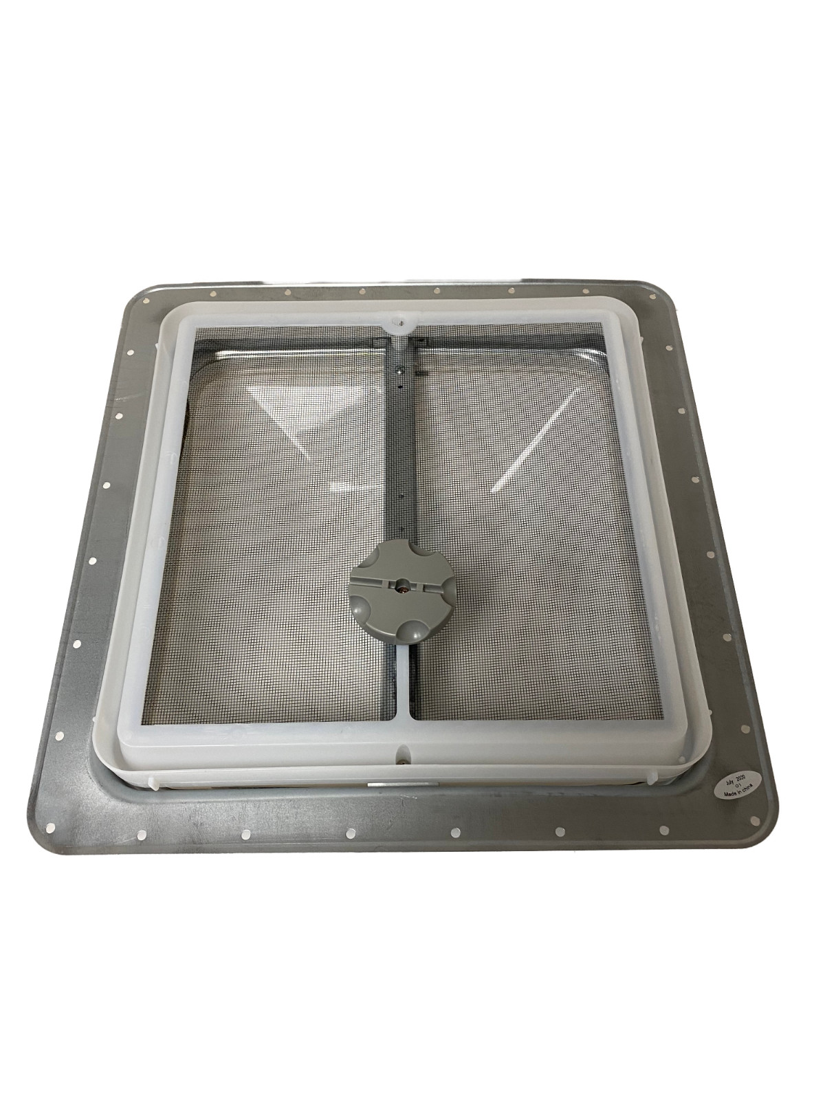 14″ X 14″ RV Roof Vent Non-Powered White W/ Installation Accessories
