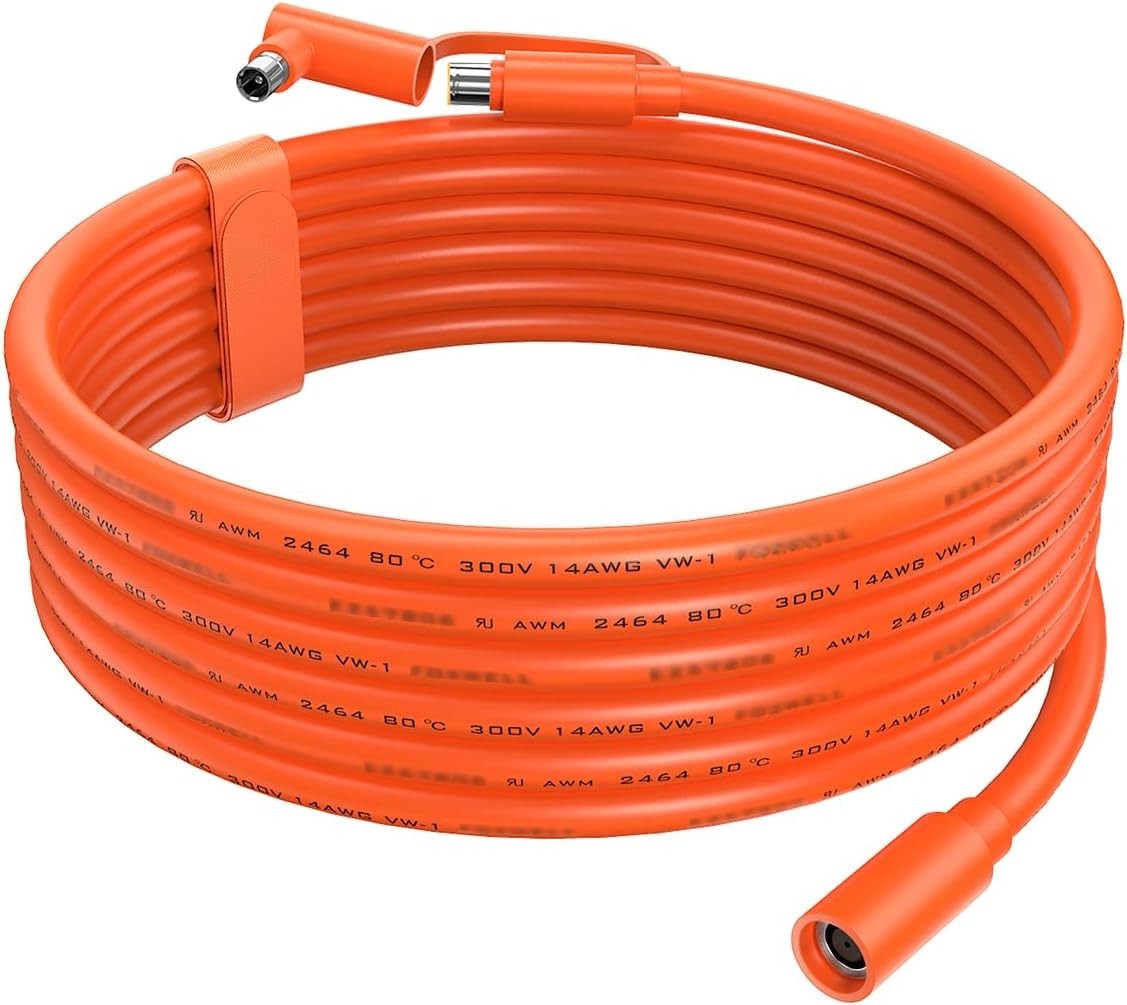 Tonton 8mm DC Extension Cable 6M 20ft for Jackery Explorer 1000 V2/500/300/240