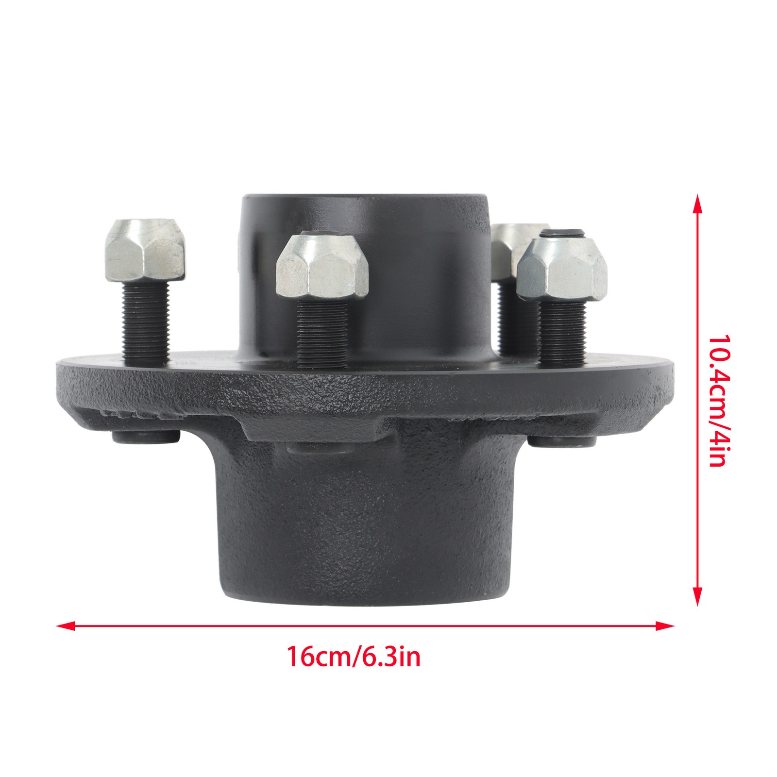 w/ Brake Flange #84 Spindle 5 on 4.5′ Trailer Hub Kit 8.25’×2′ Round