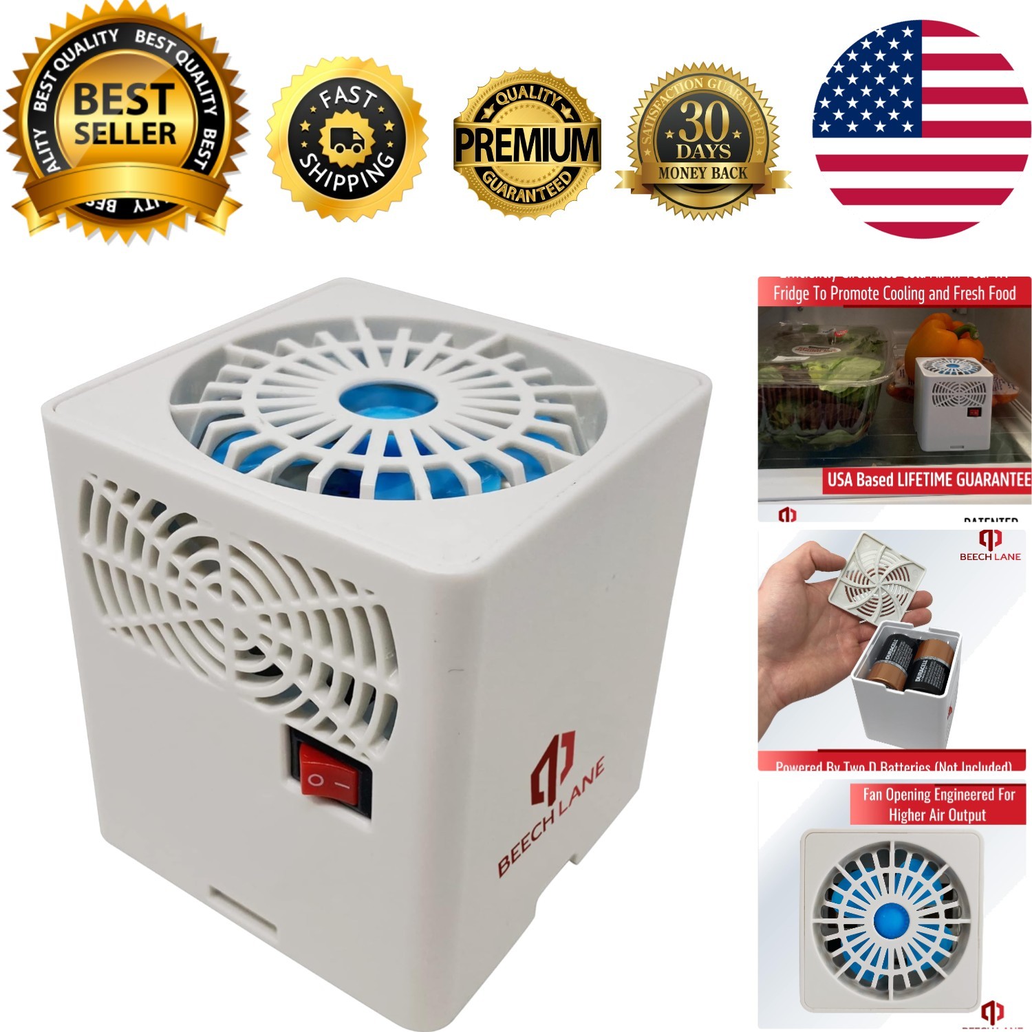 RV Fridge Fan, Patented, High Power 3,000 RPM Motor, Easy On and Off Switch, …