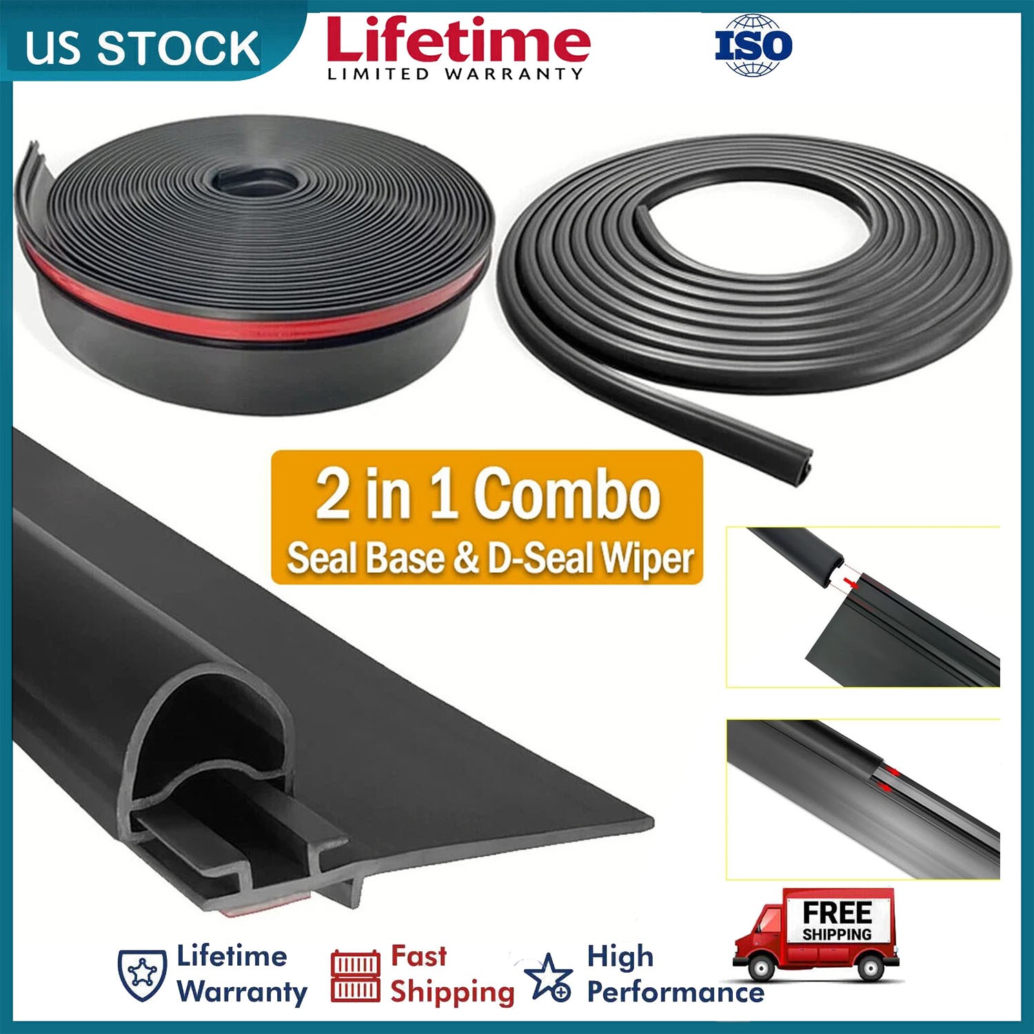 NEW RV Slide Out Seal, Combo RV Slide Out Black Rubbers 018-312-EKD & 018-341 EK