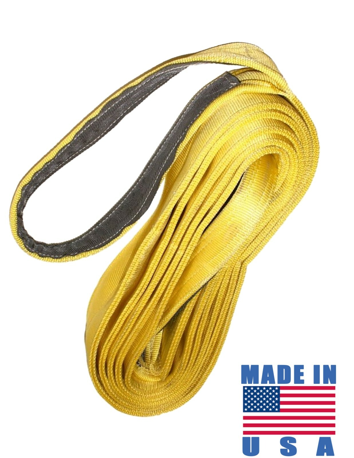 4″ x 30′ ft 2-Ply Towing Recovery Lifting Crane Strap Reinforced Eye & Eye Sling