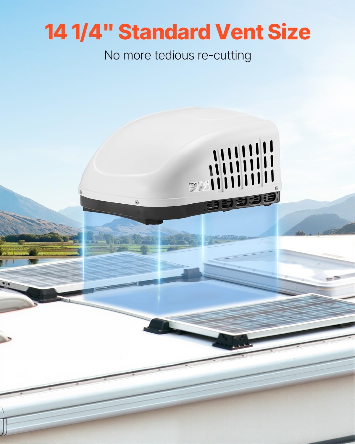 VEVOR RV Air Conditioner, 13500 BTU Non-Ducted Rooftop AC 13500BTU, White