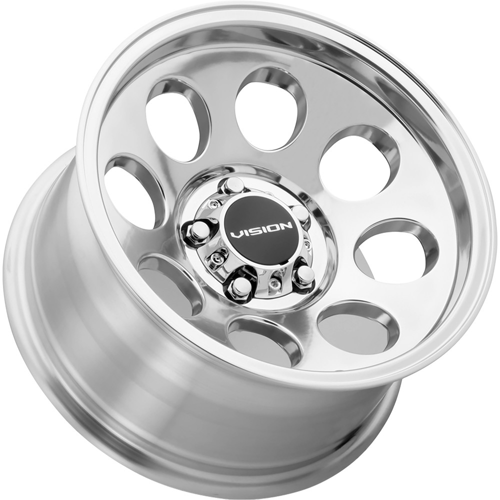 (Set of 4) Vision 56VT Midway Trailer 13×4.5 5×4.5″ +0mm Polished Wheels Rims