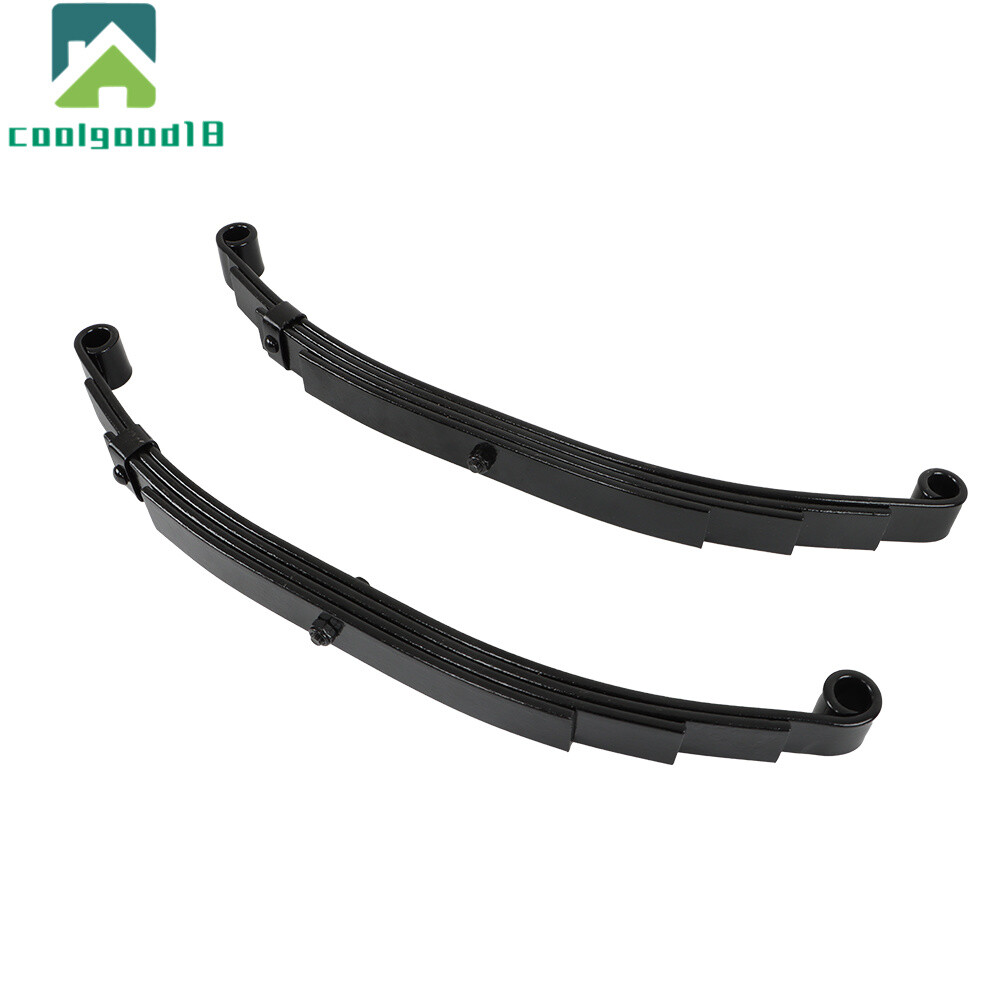 For 5000lbs Axle Trailer Leaf Spring 4 Leaf Double Eye 2500lbs Cap -Set 2