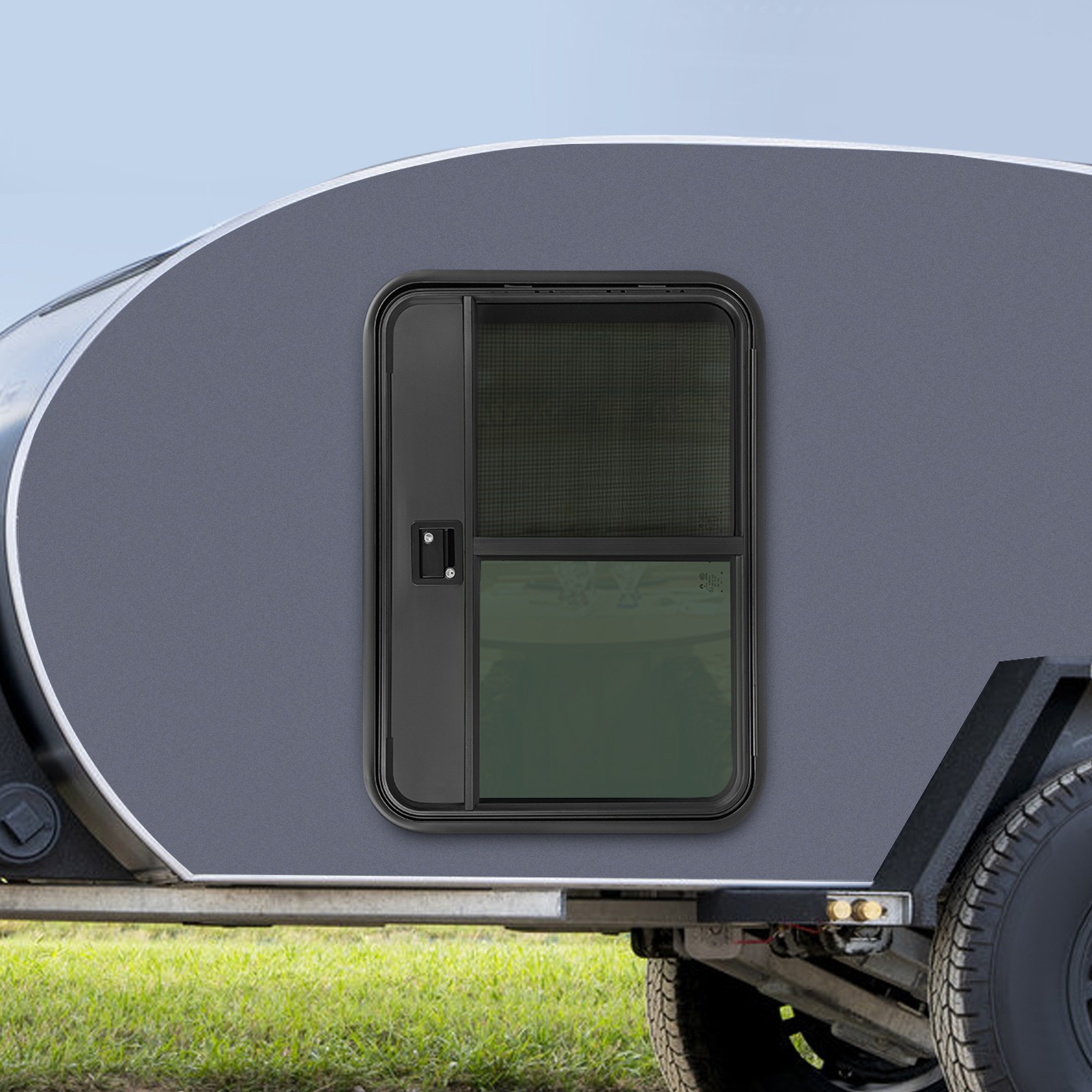26×36 Inch RV Camper Teardrop Trailer Door, Left Driver Side Trailer Entry Door