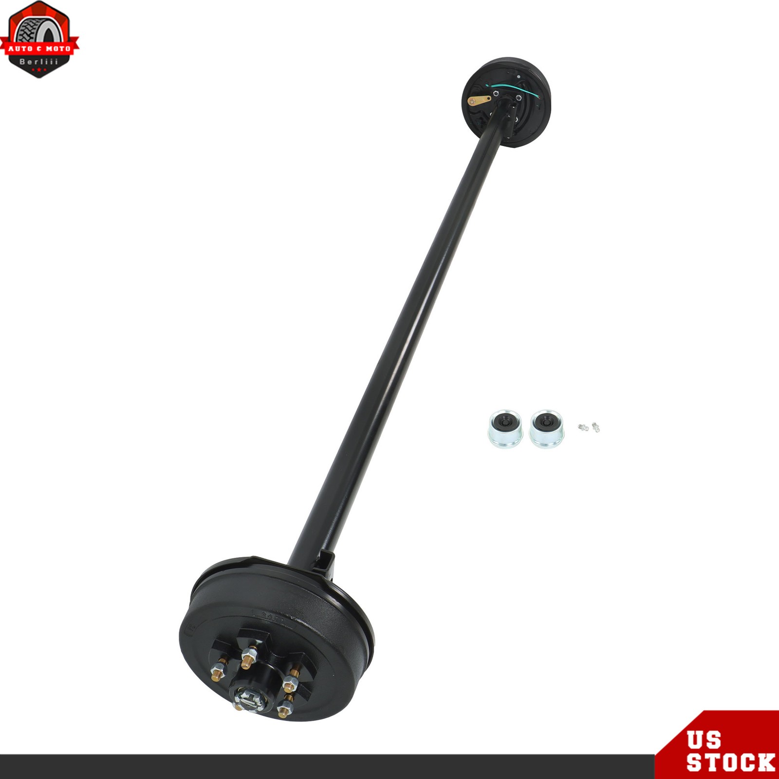 3500 lbs Trailer Axle Electric Brake 5 lug-4.5″ 95″ Hub Face 80″ Spring Center