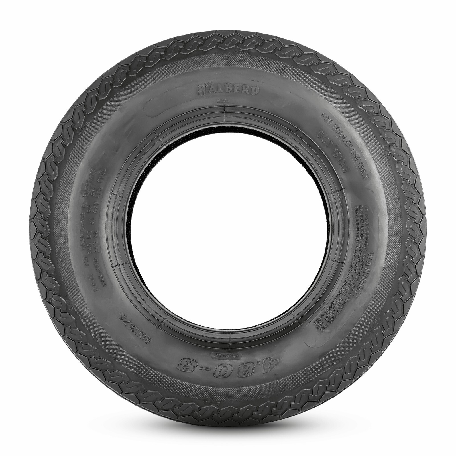 Set 4 Heavy Duty 6PR 4.80-8 Trailer Tires 4.80×8 4.8-8 Tubeless Replacement Tyre