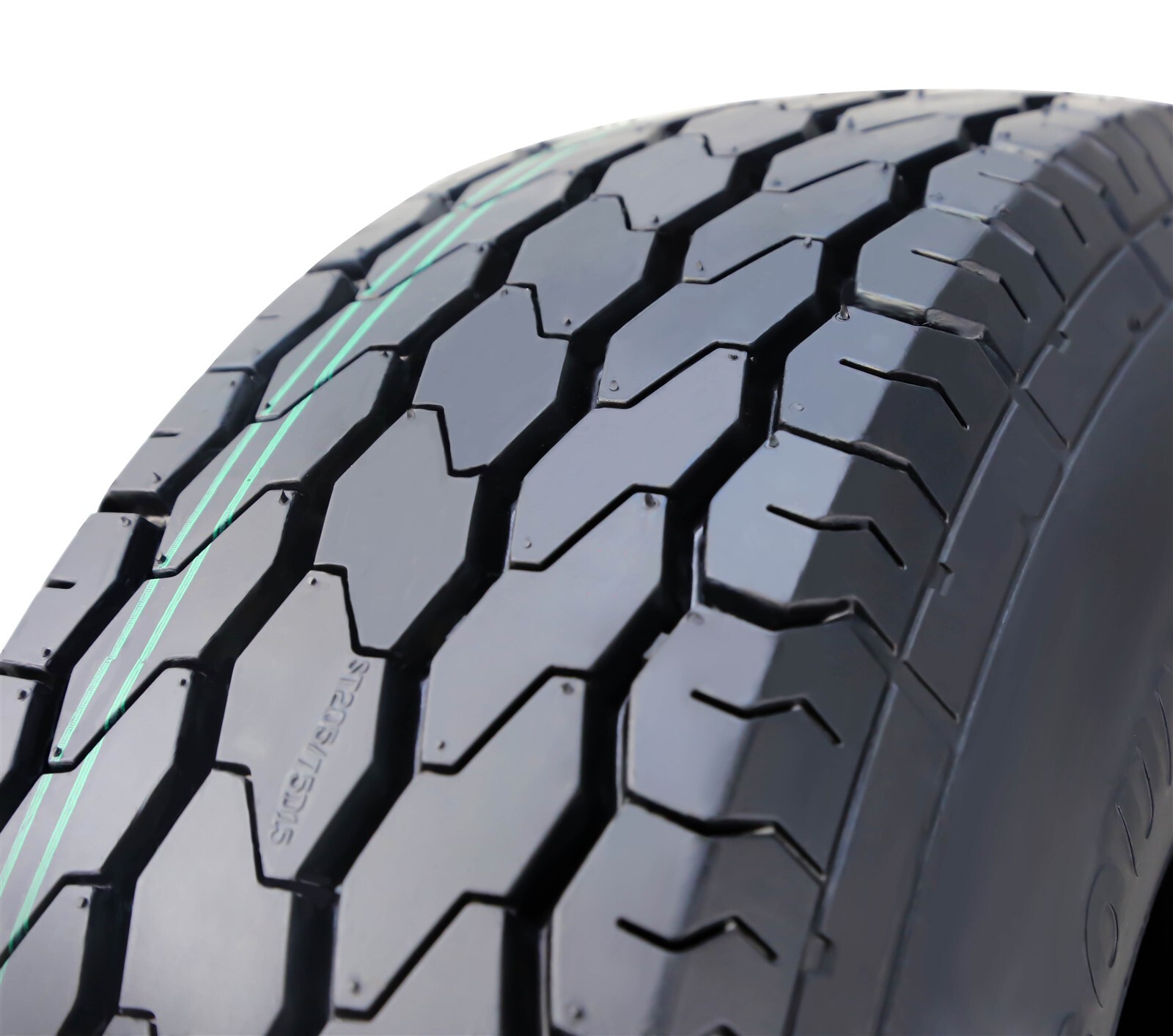 2 FC Trailer Tire Assembly ST205/75D15 6-Ply C 107L 5 Lug x 5″ Black Mod