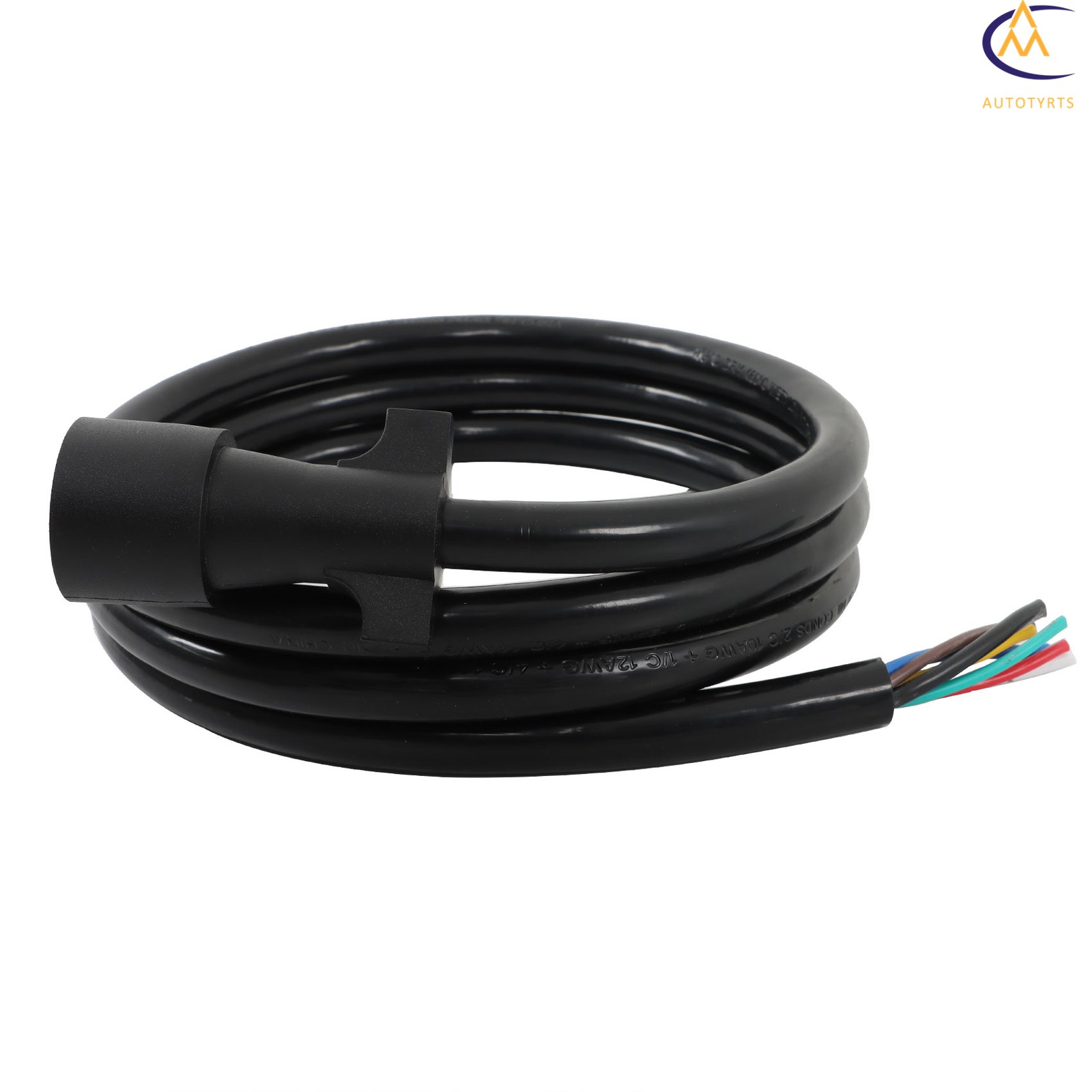 7FT Wire Harness Light Plug Connector For 7-way 7-pin trailer connection cable