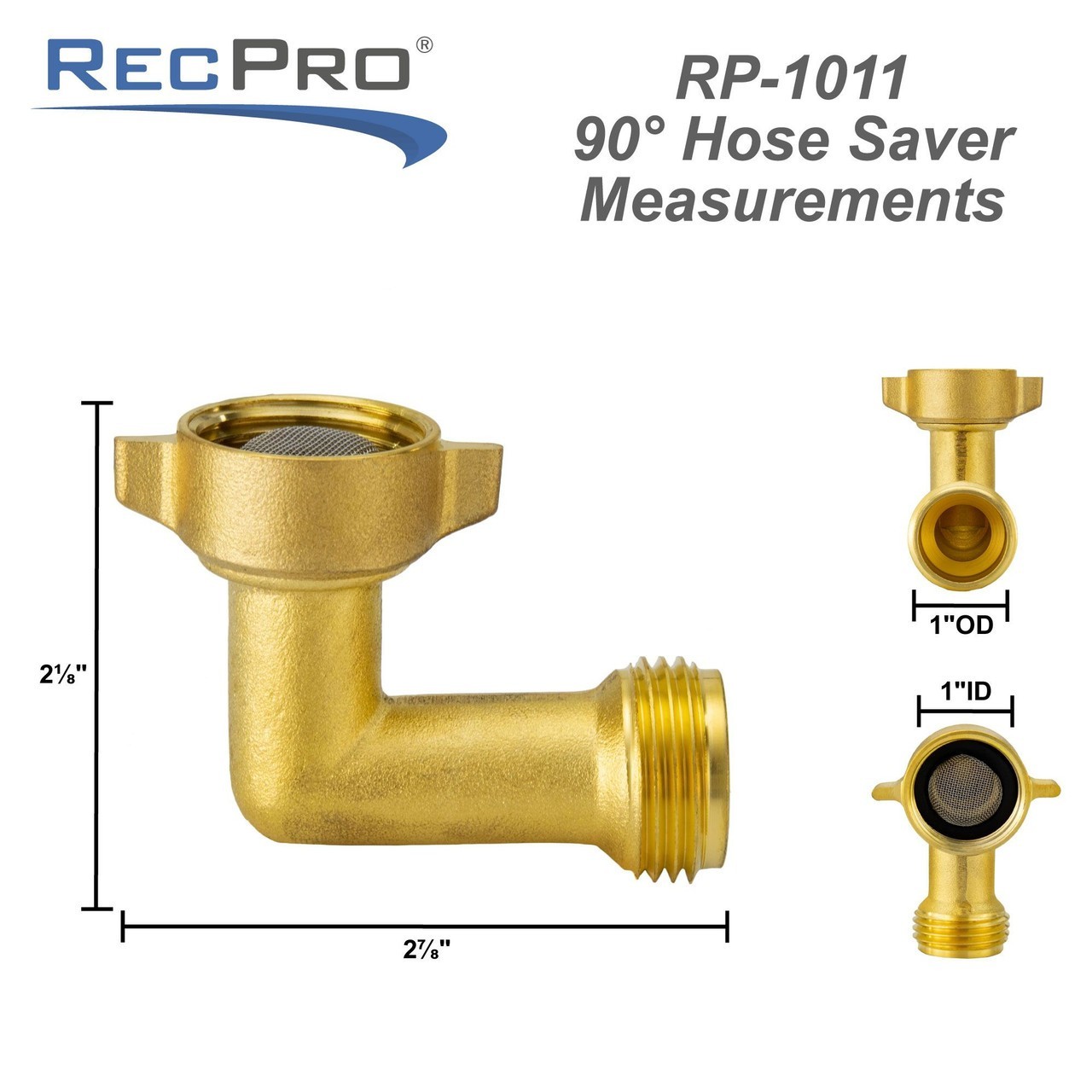 Brass Hose Elbow Fittings 90 or 45 Degree RV Plumbing City Water Hookup Hardware