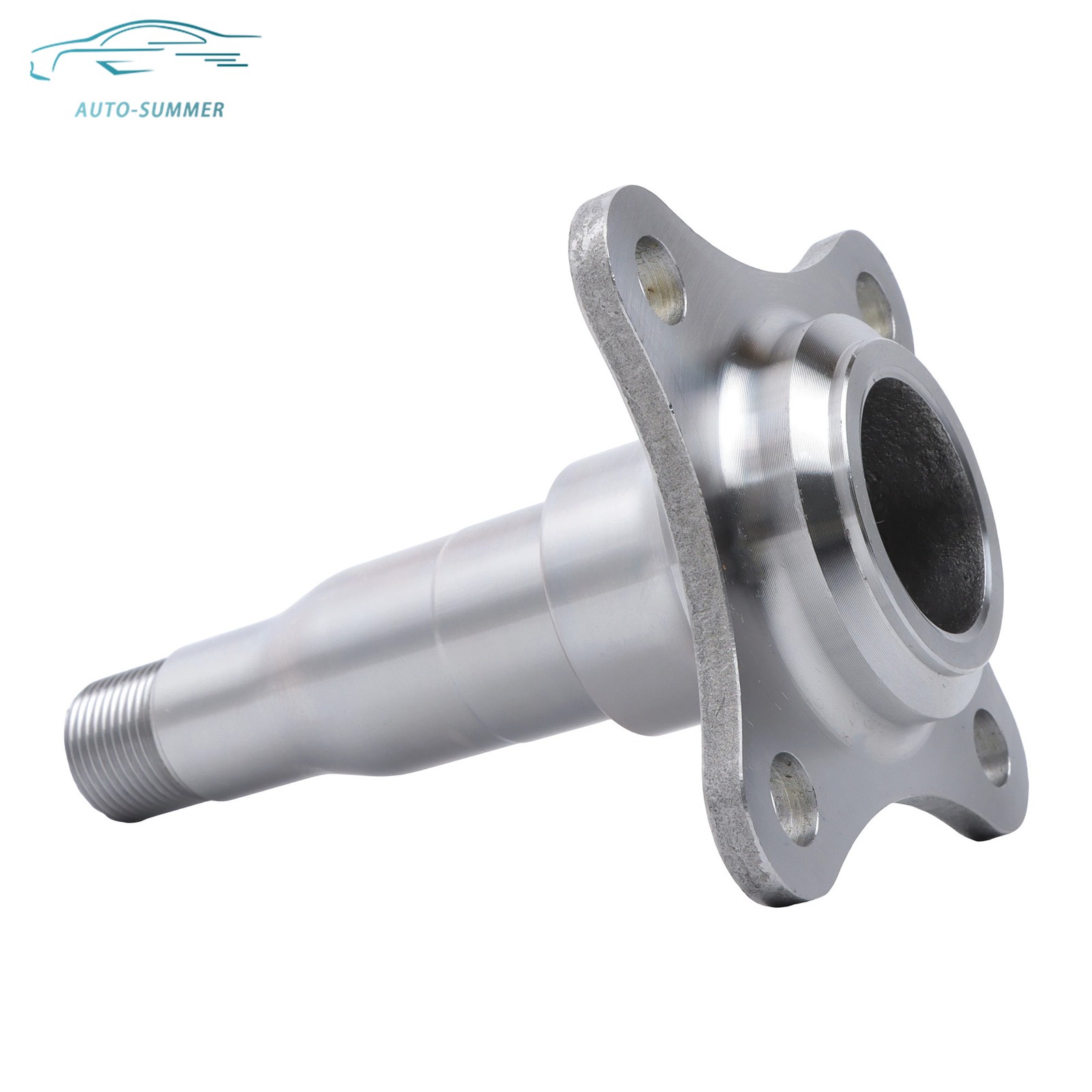 Weld-On Round #84 Trailer Spindle w/Brake Flange w/Bearing Kit For 3500 lbs Axle