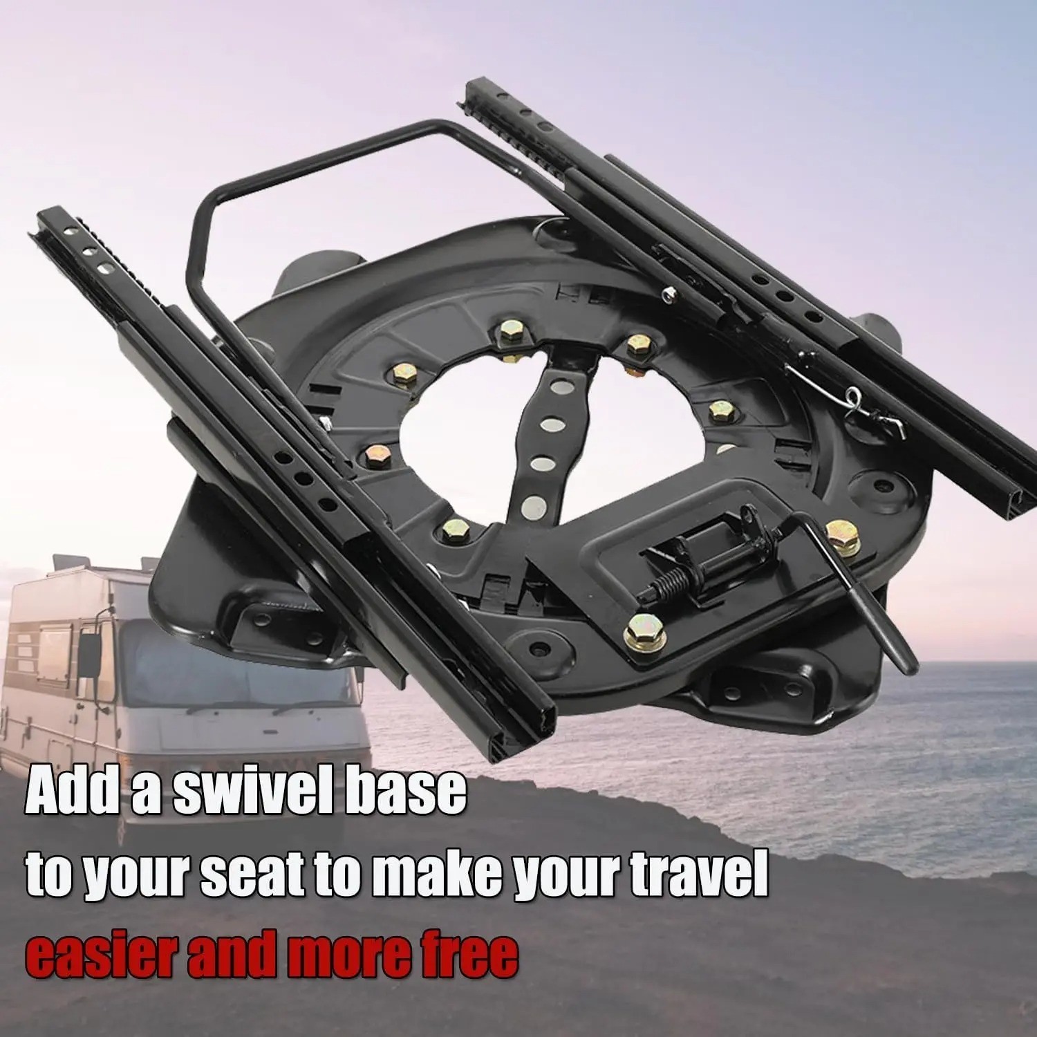 Universal Seat Swivel Base RV Camper 360° Turntable Upgraded With Sliding Rails