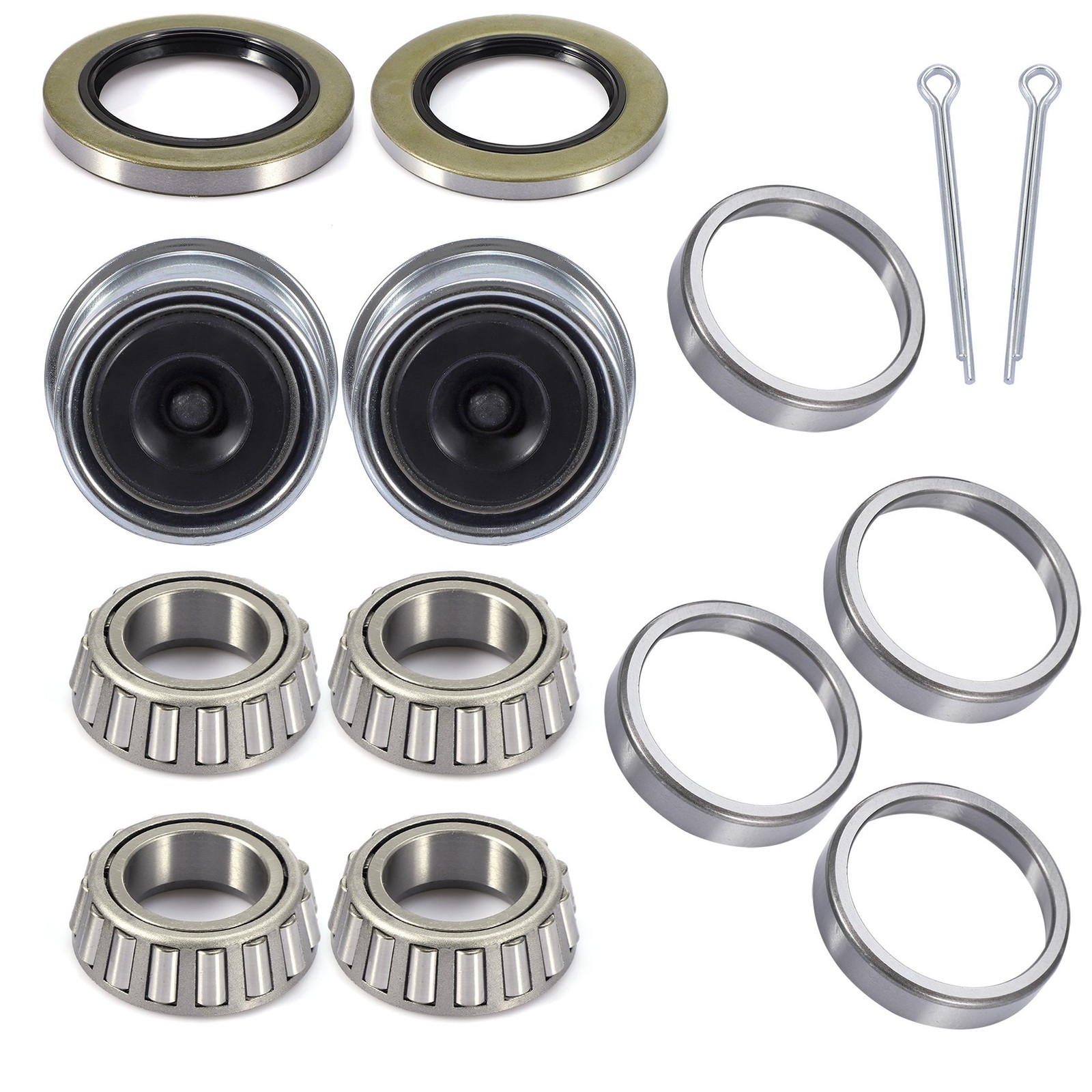 2 Set Fits For 1-1/16” Axles Trailer Wheel Hub Bearings Kit L44649 L44610 Seal