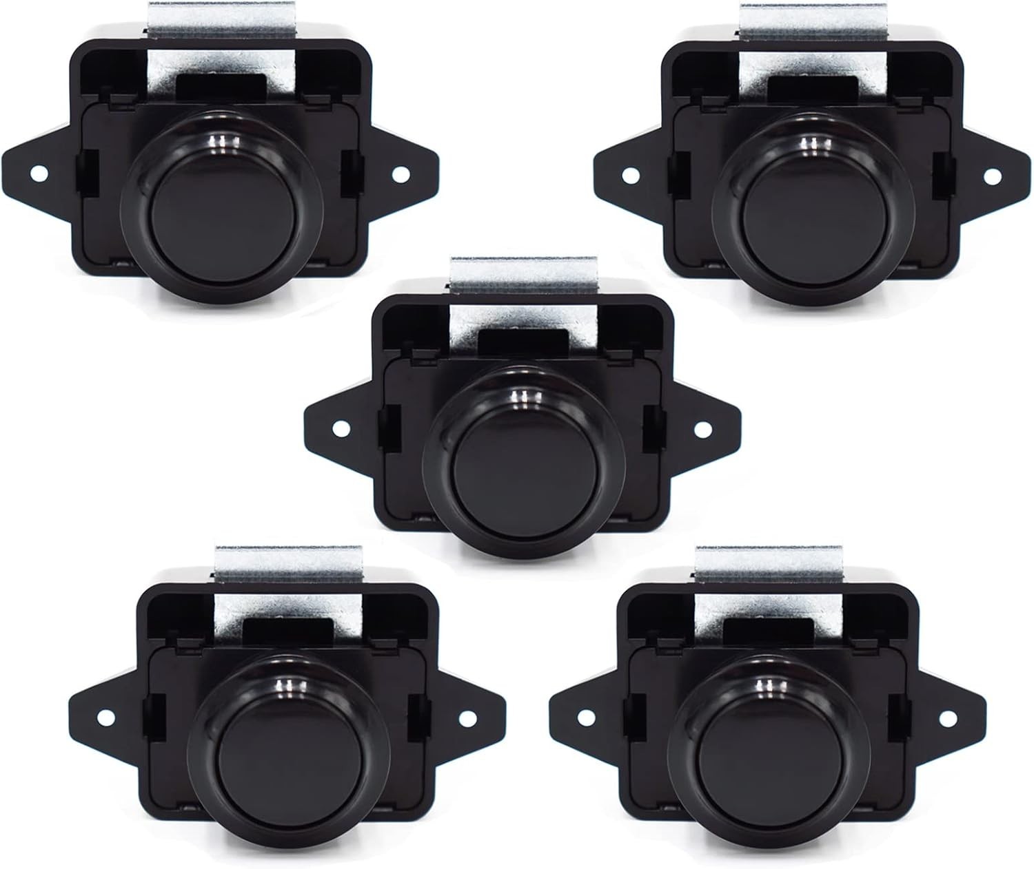 5pcs Push Button Cabinet Latch Lock for RV Motorhome Camper Caravan Yachts (ABS)