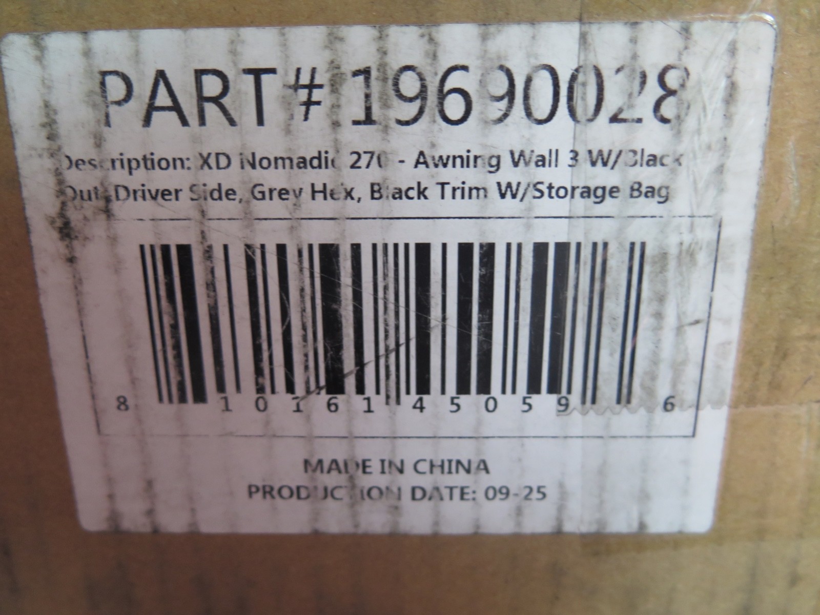 Overland Vehicle Systems 19690028 Xd Nomadic 270 – Awning Wall 3 (10-C1)
