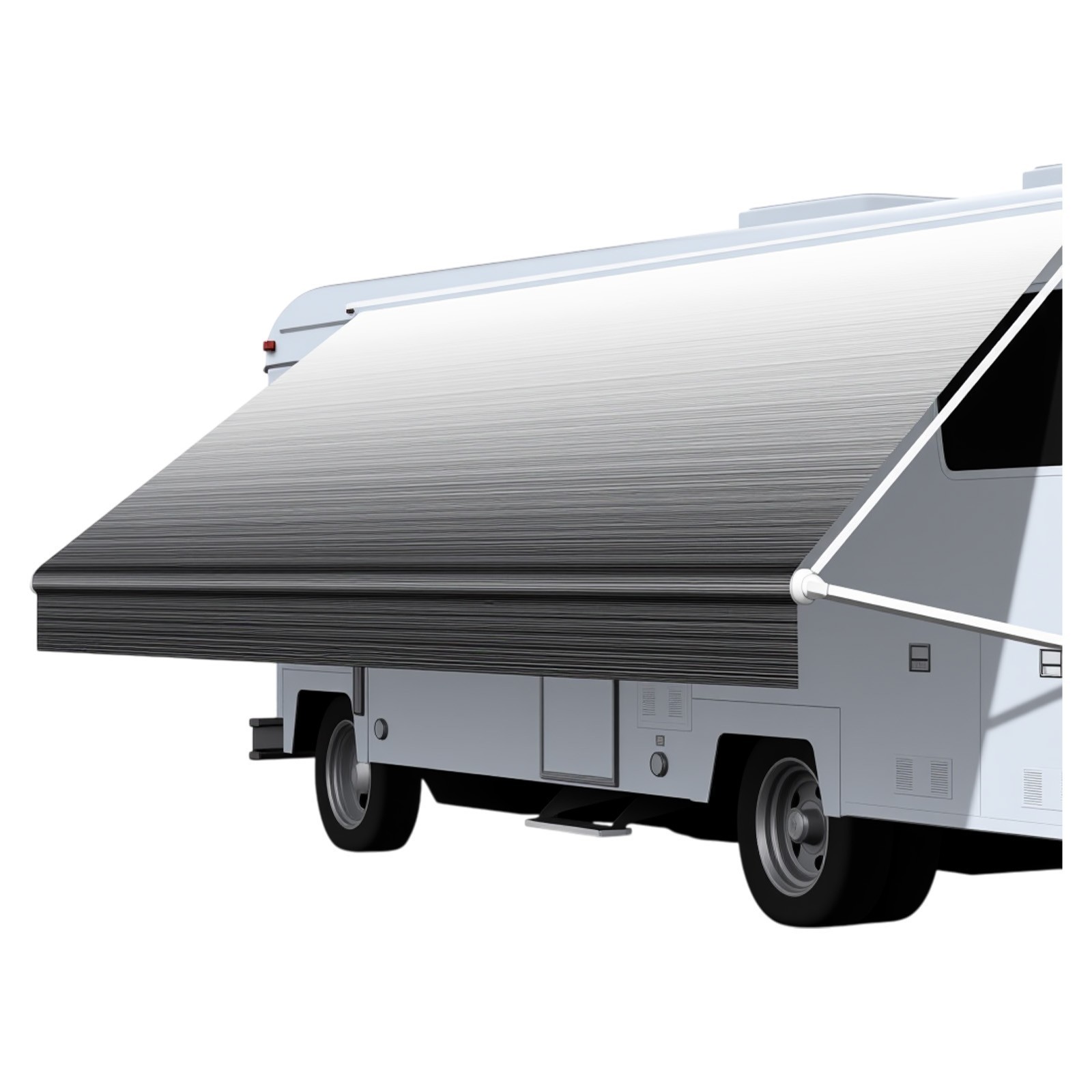 Waterproof RV Awning Fabric 18FT Strip Gray Fade UV Resistant For Outdoor Canopy