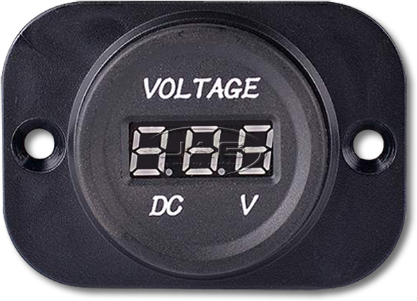 12V~24V DC LED DIGITAL VOLTMETER – Battery Test Voltage Volt Meter – Flush Mount