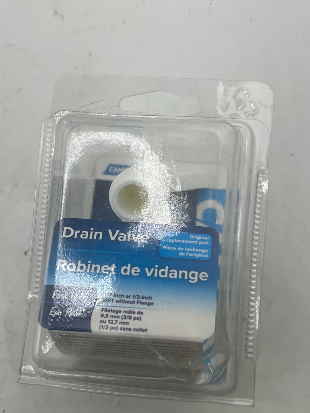 Camco 22243 Dual-Size Drain Valve 3/8 Or 1/2 Inch MPT Barb Without Flange