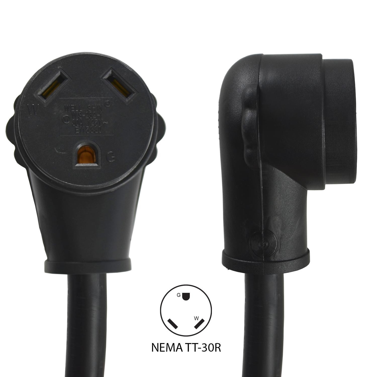 Conntek 30 Amp RV Extension Cord 50 Foot Power Supply Cable For Trailer Camper