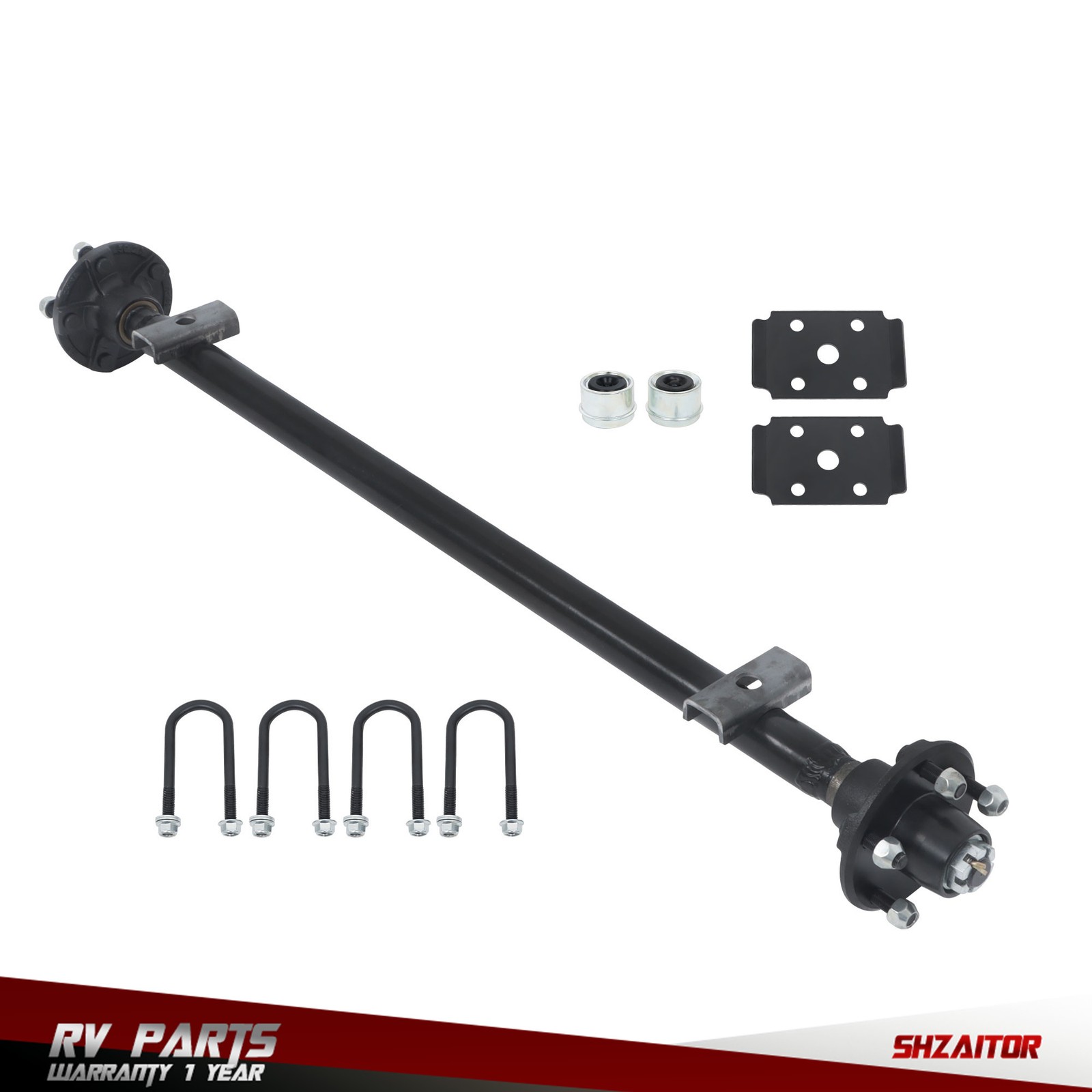 5 lug-4.5′ 44′ Hub Face 1-3/4 inch diameter 2000lbs Trailer Axle