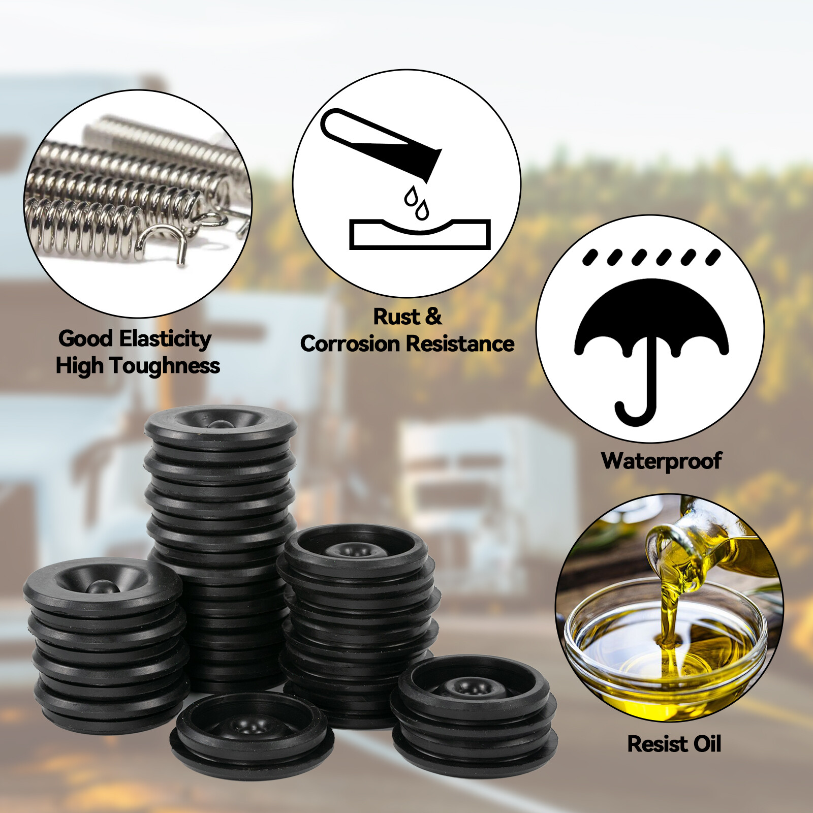 (20) GREASE PLUG Hub Dust Cap for Dexter EZ Lube Trailer Camper RV Axle RUBBER
