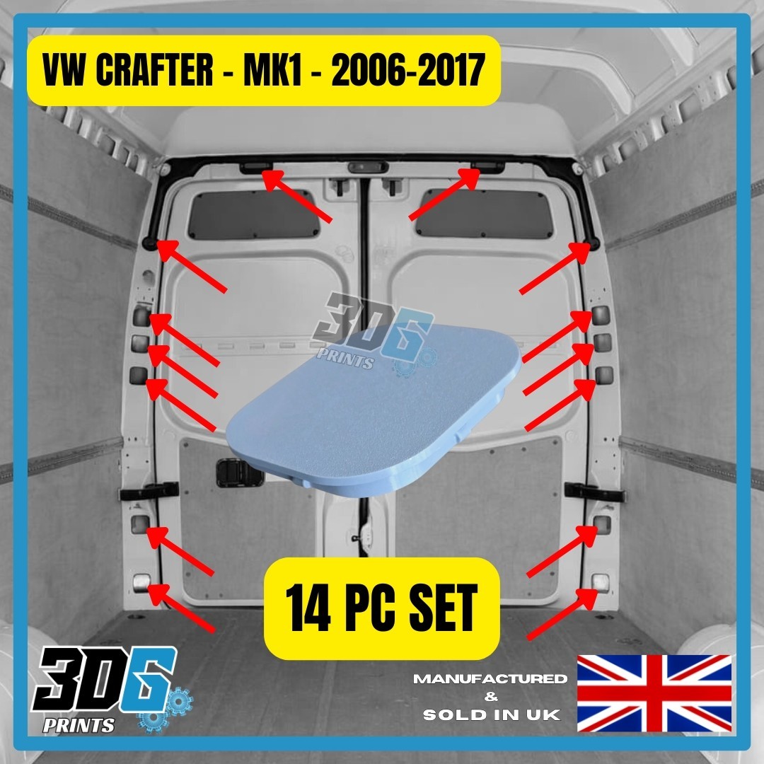 Light Grey VW Crafter C Pillar & Top Interior Covers Trims Van Conversion- 14 PC