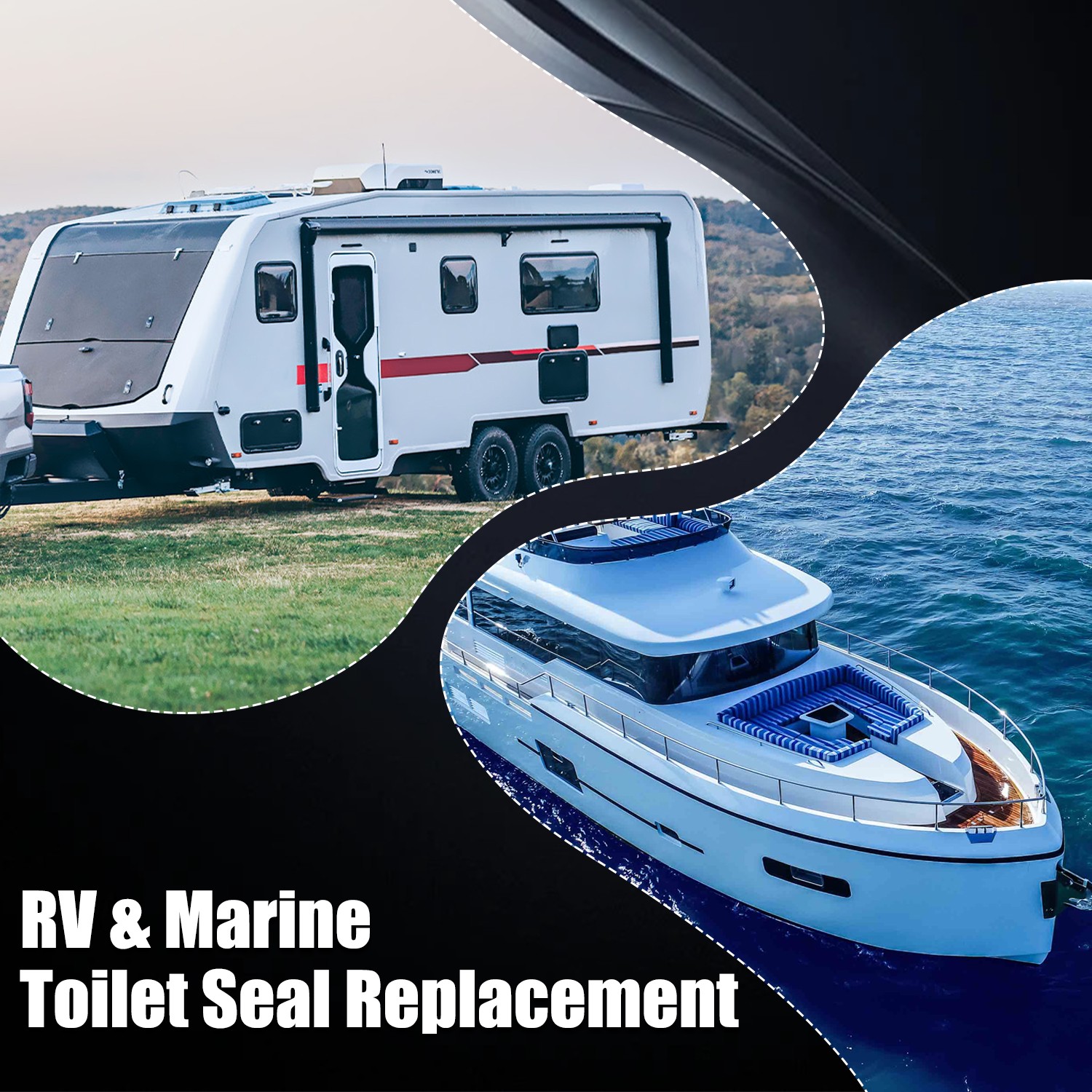 RV Toilet Flush Ball Seal for Dometic 210 510 511 385311462 Sealand 110 111