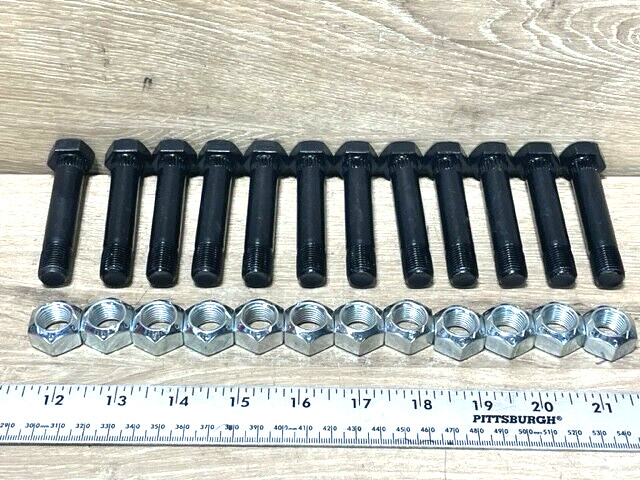 Bolts Trailer Spring Shackle 9/16″-18 x 3″ 5/8″ Tread Length And Nuts Lot of 12