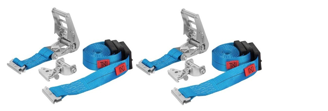 4 Erickson E-Track Tire/Wheel Tie-Down Strap Roller Idler Ratchet 2″x12′ Trailer