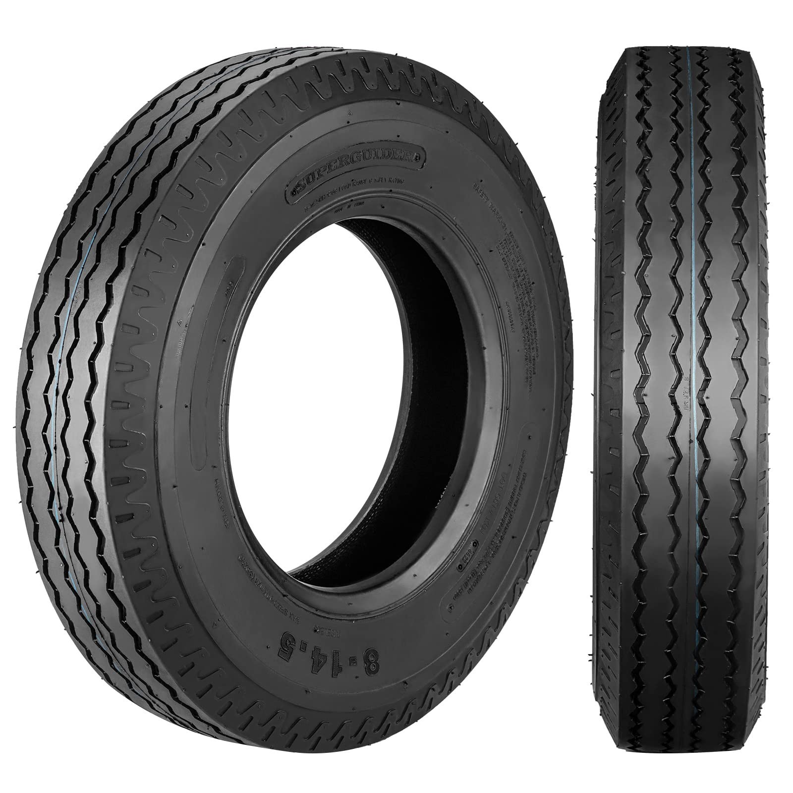 All-Season 4.80-12 Set of 2 Radial Trailer Tires 6PR Load Range C Fit 12″ Rims