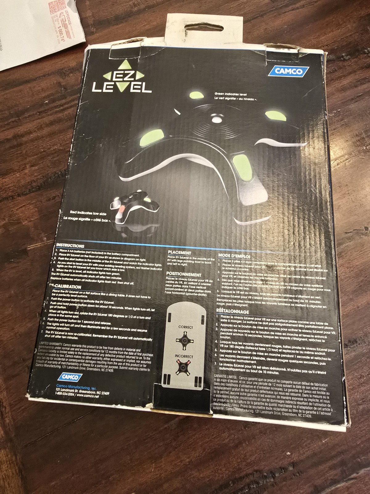 Camco Camper RV EZ Level Illuminated Indicator Lights Automatic Time Out NEW