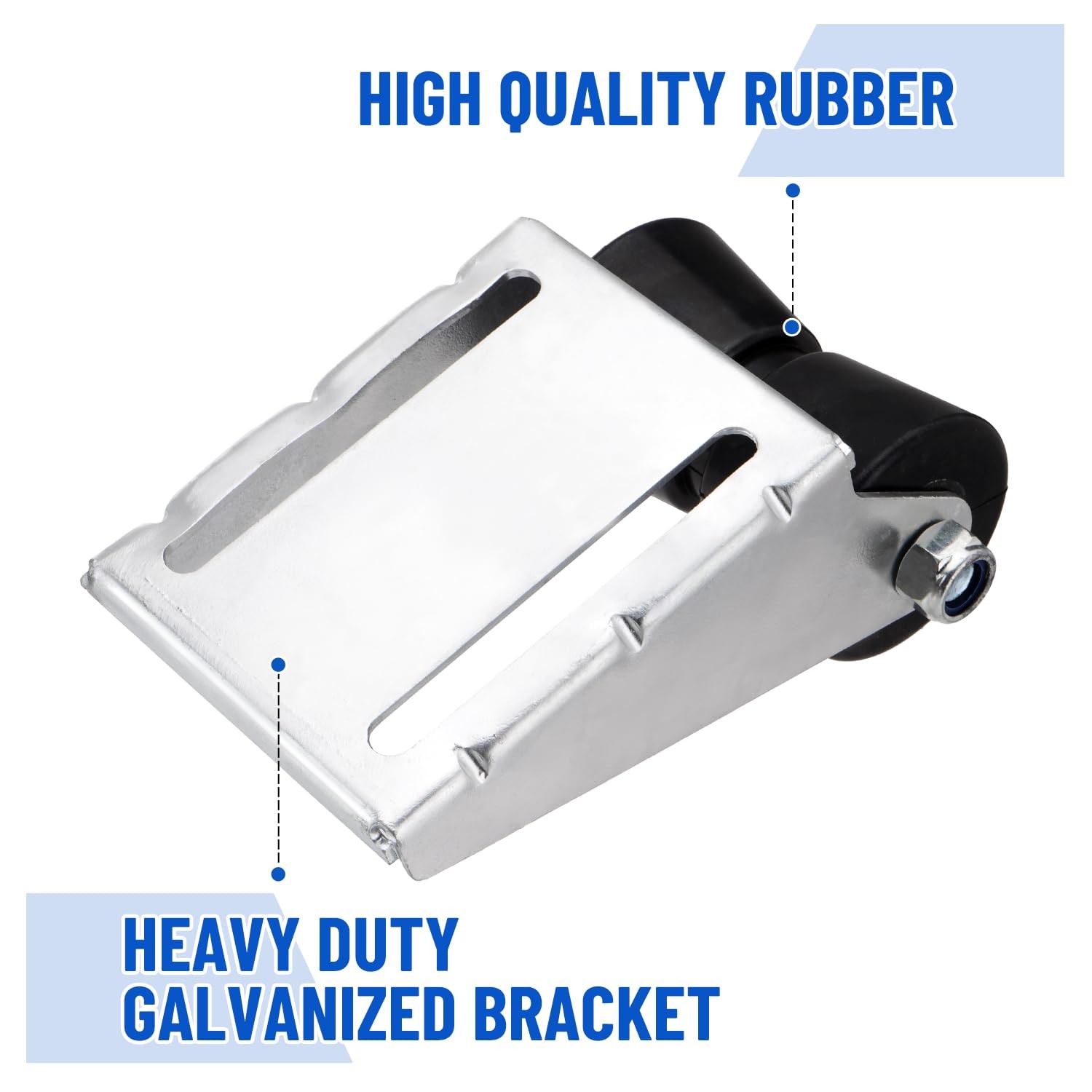 5″ Trailer Rollers with Brackets Keel Roller Assembly Kit for Boat Trailer US