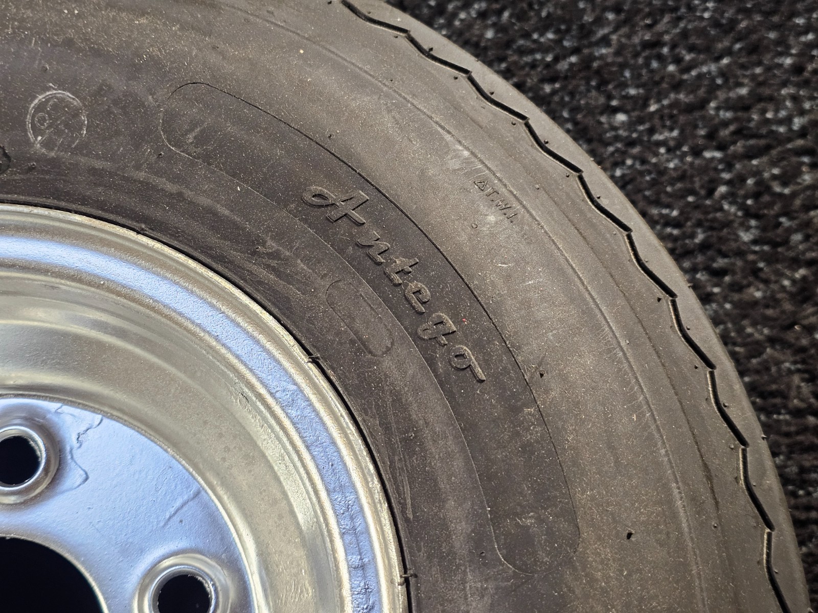 (QTY 2) Antego 5.70-8 Trailer Tubeless Tire & Galvinized Wheel 5 Lug 6 Ply P811