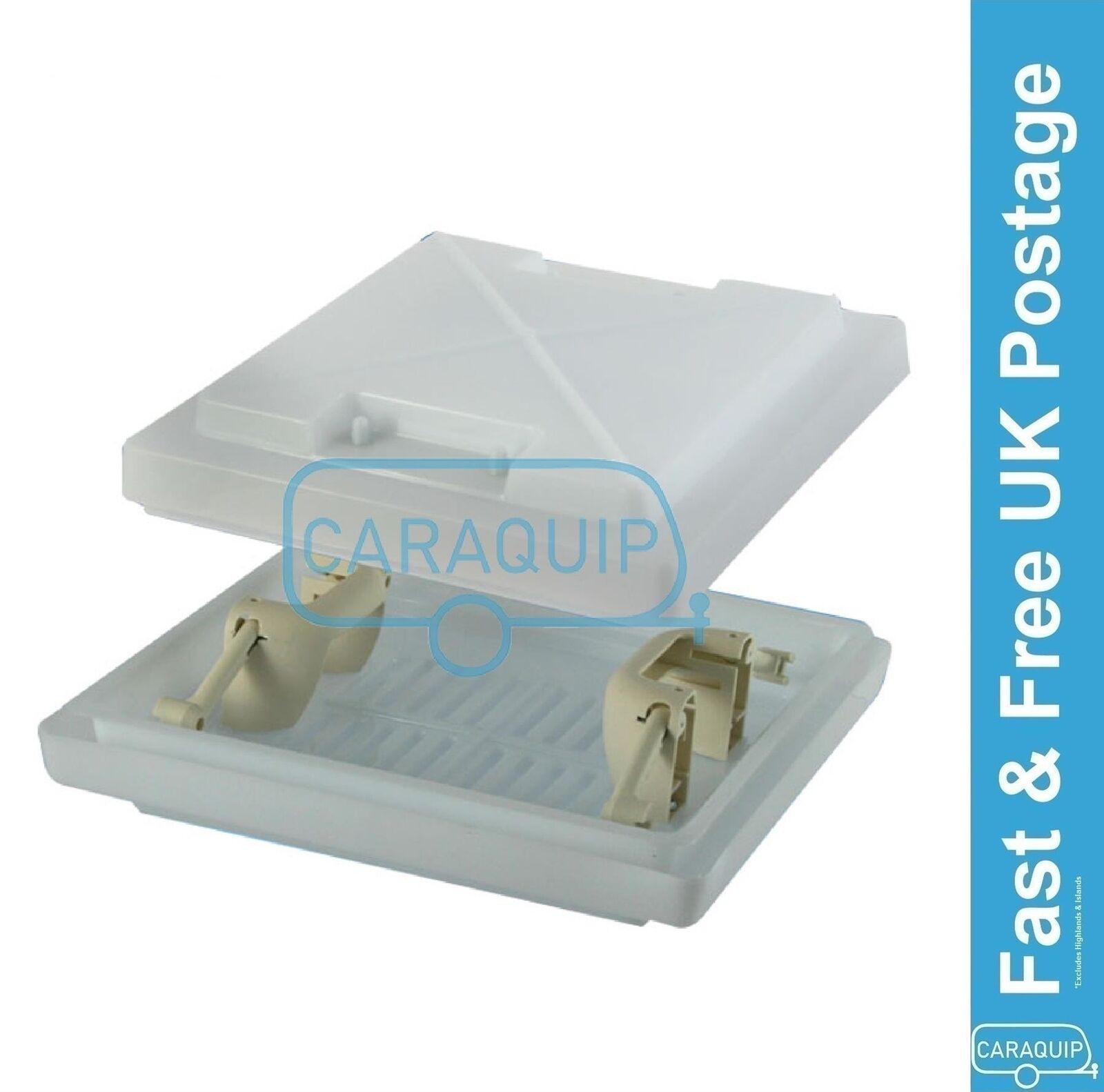 MPK Motorhome Rooflight Dome 320 x 360 Skylight c/w Handles White Caravan 900052