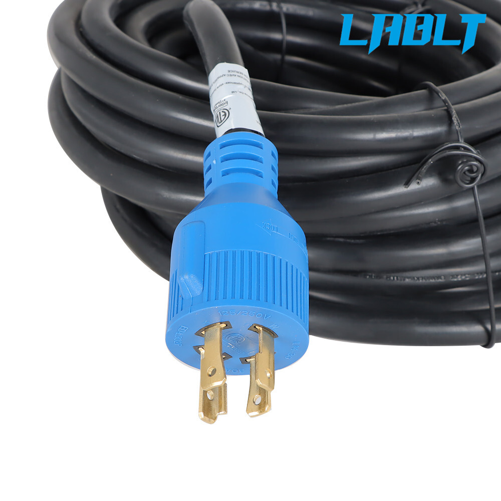 LABLT 30 Amp 40 ft Generator RV Power Extension Cord NEMA L14-30P/R Weatherproof