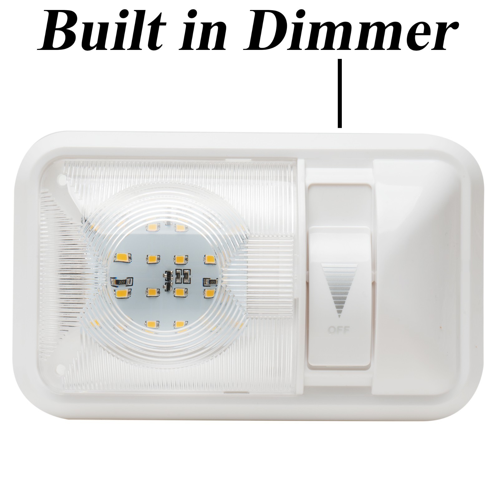 RV Interior Led Ceiling Light Boat Camper Trailer Single Dome 12v 280LM Dimmer