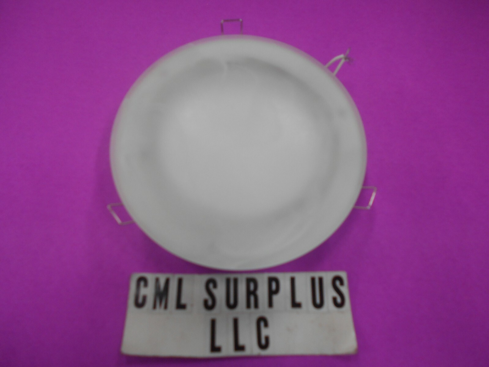 *12 VOLT 7″ ROUND HALOGEN LIGHT L8095 RECESSED WHITE LENSE COVER FREE SHIPPING